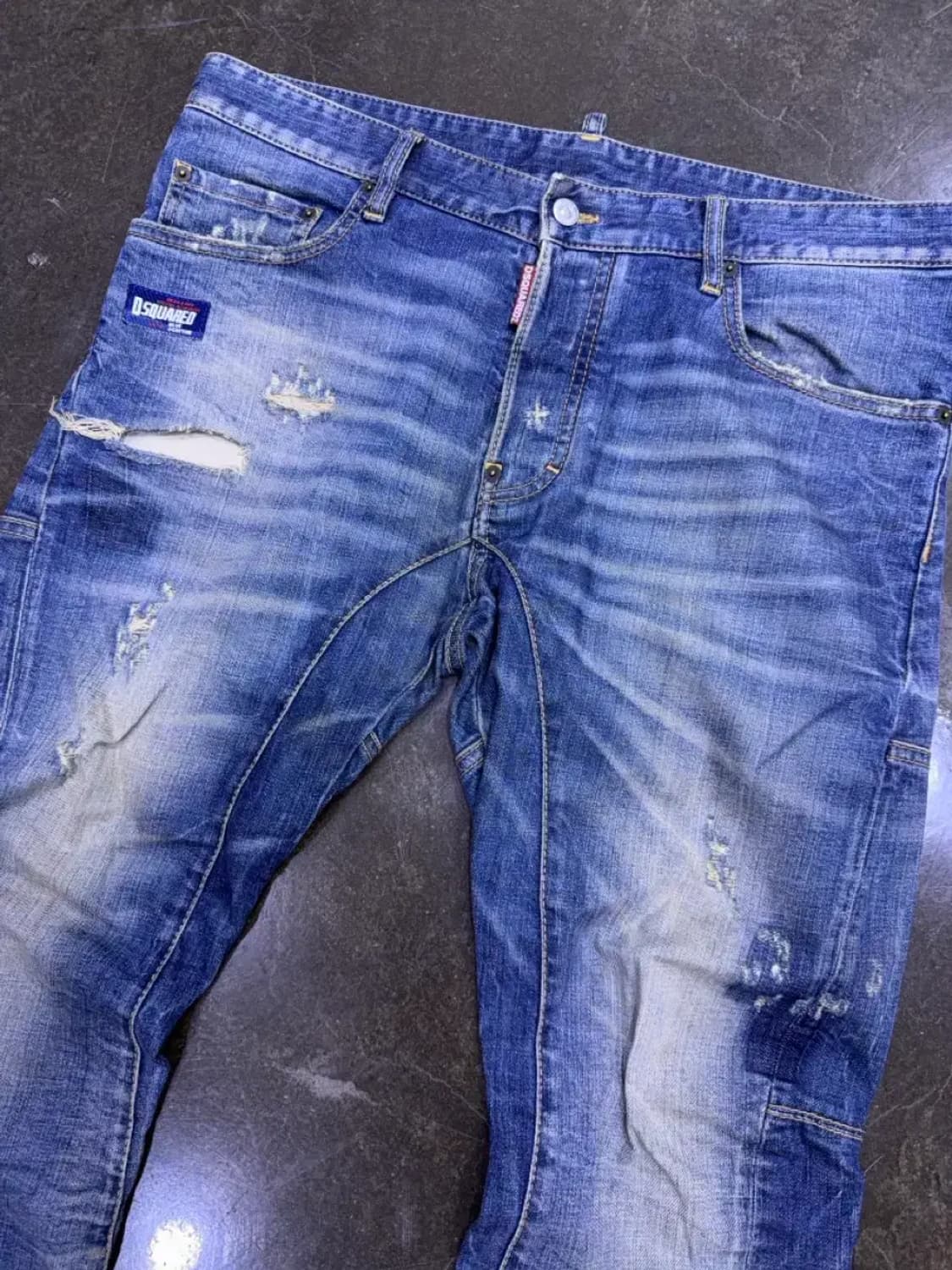 디스퀘어드2 블루탭 빈티지 타이디 바이커진 데님팬츠 52 상품이미지3