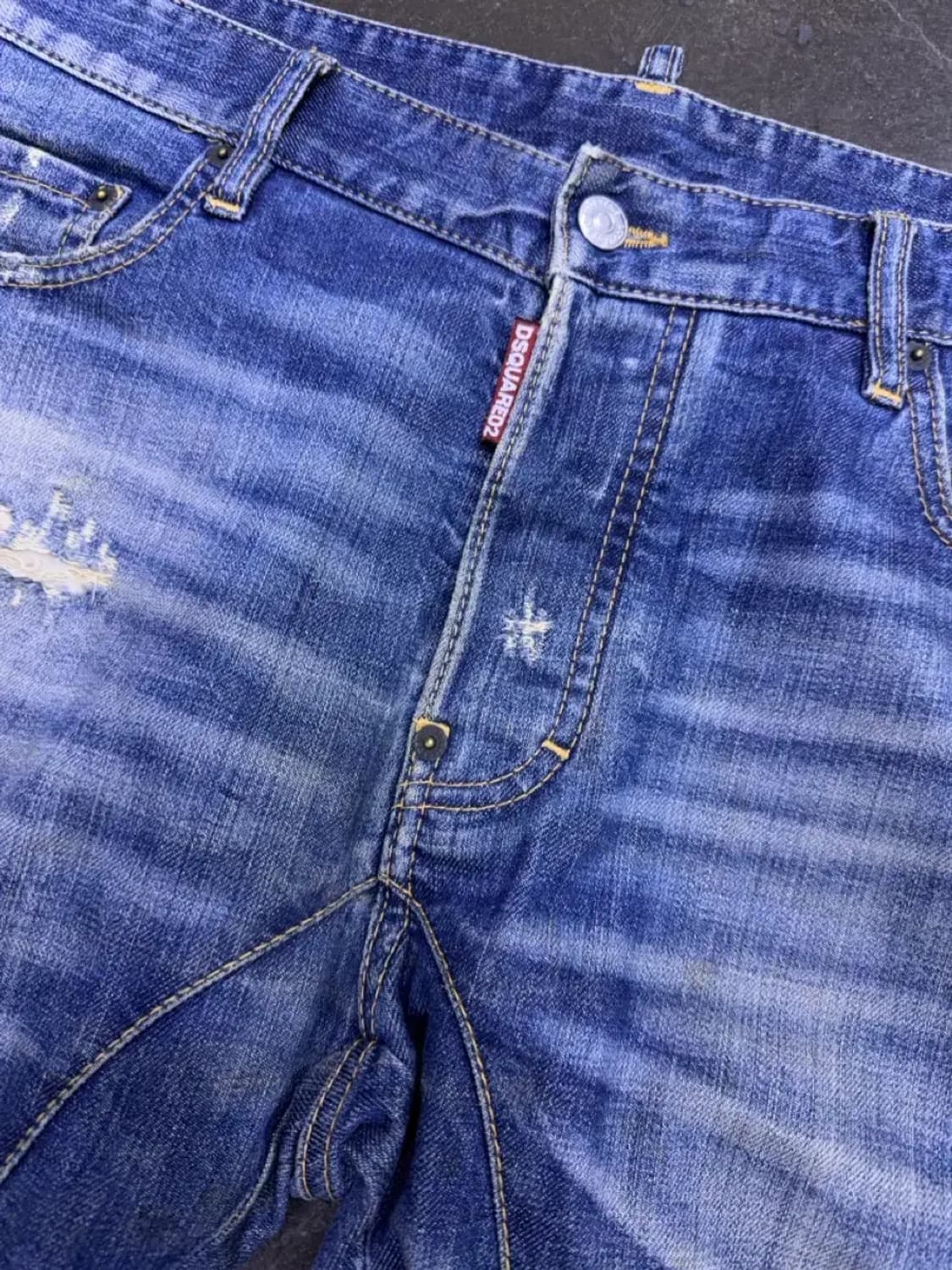 디스퀘어드2 블루탭 빈티지 타이디 바이커진 데님팬츠 52 상품이미지4