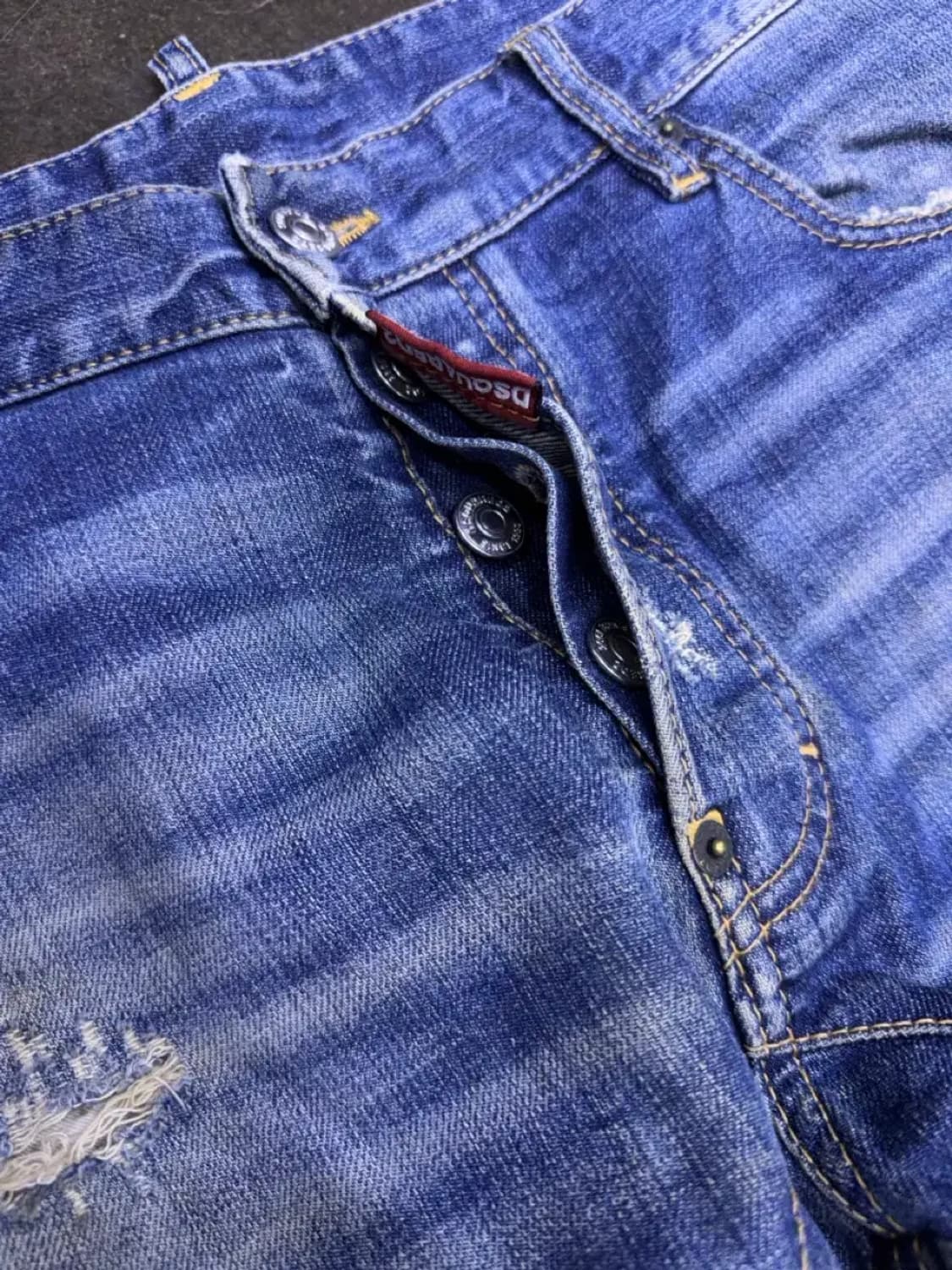 디스퀘어드2 블루탭 빈티지 타이디 바이커진 데님팬츠 52 상품이미지7