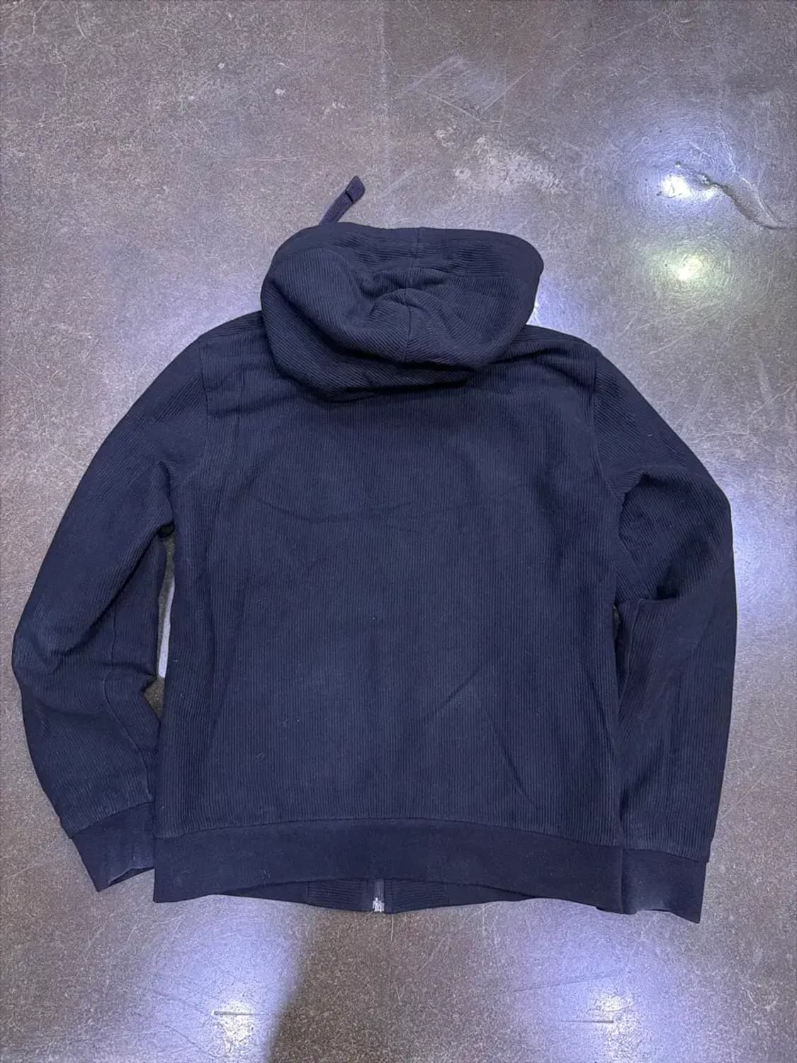 이르마니 익스체인지 골지 후리스 후드집업 자켓 블랙 S 상품이미지2