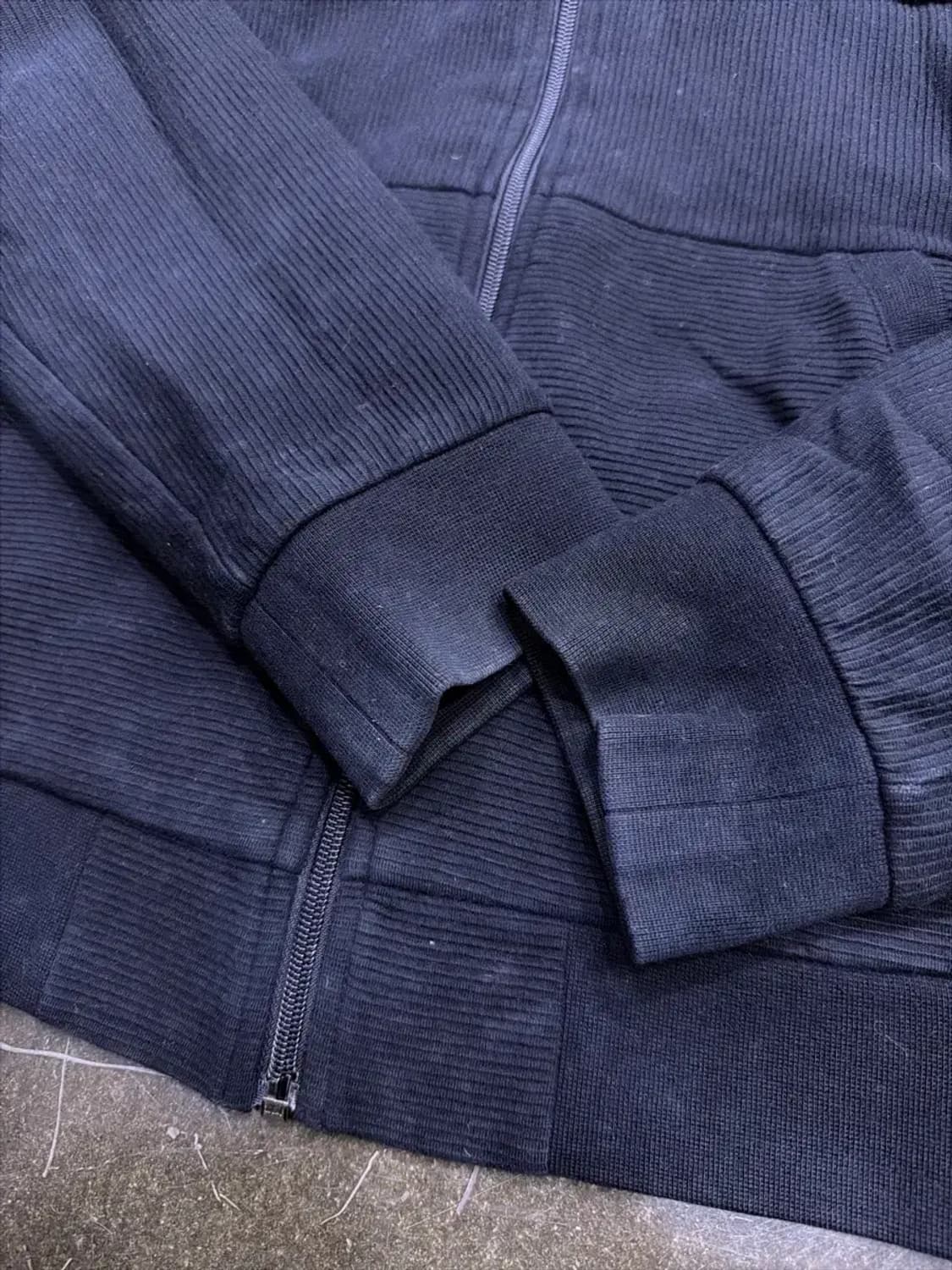 이르마니 익스체인지 골지 후리스 후드집업 자켓 블랙 S 상품이미지6