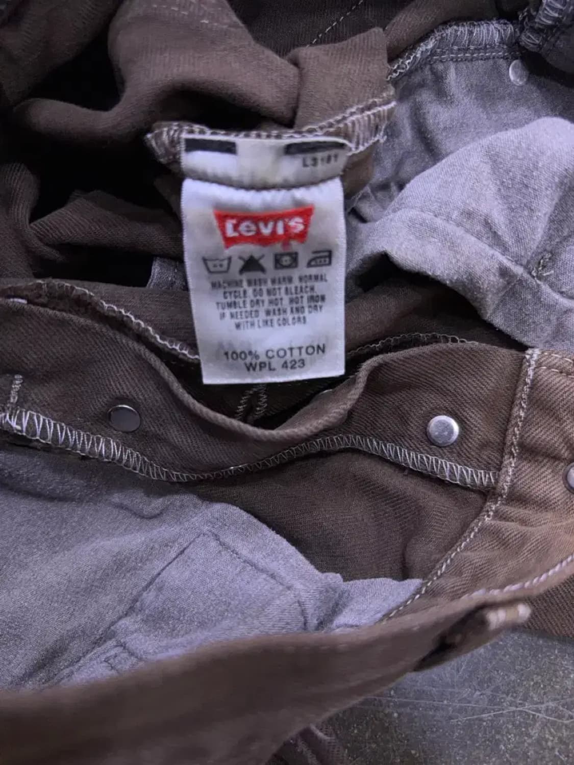 리바이스 501 00's 멕시코 메이드 빈티지 브라운 데님팬츠 32 상품이미지10