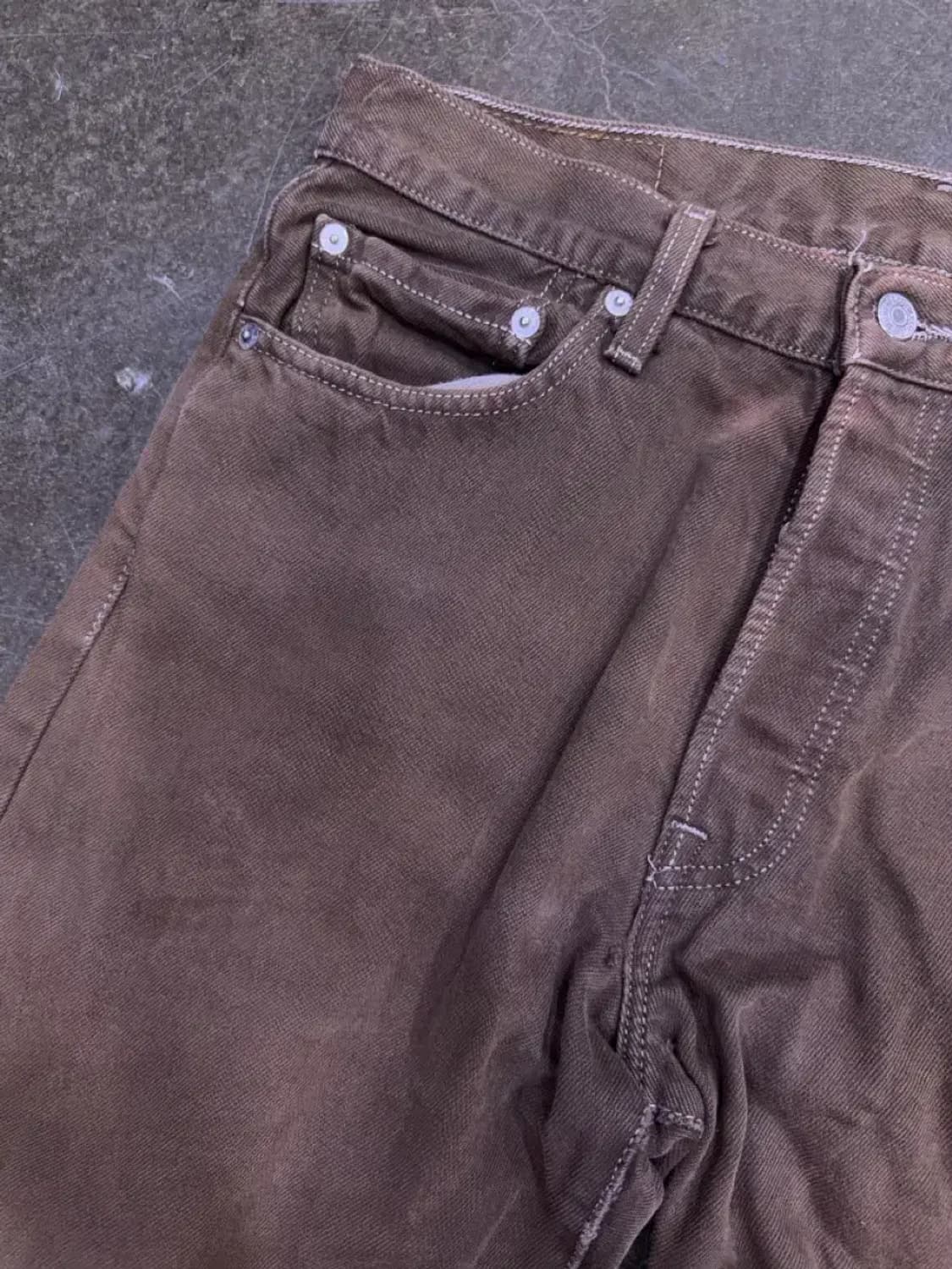 리바이스 501 00's 멕시코 메이드 빈티지 브라운 데님팬츠 32 상품이미지4