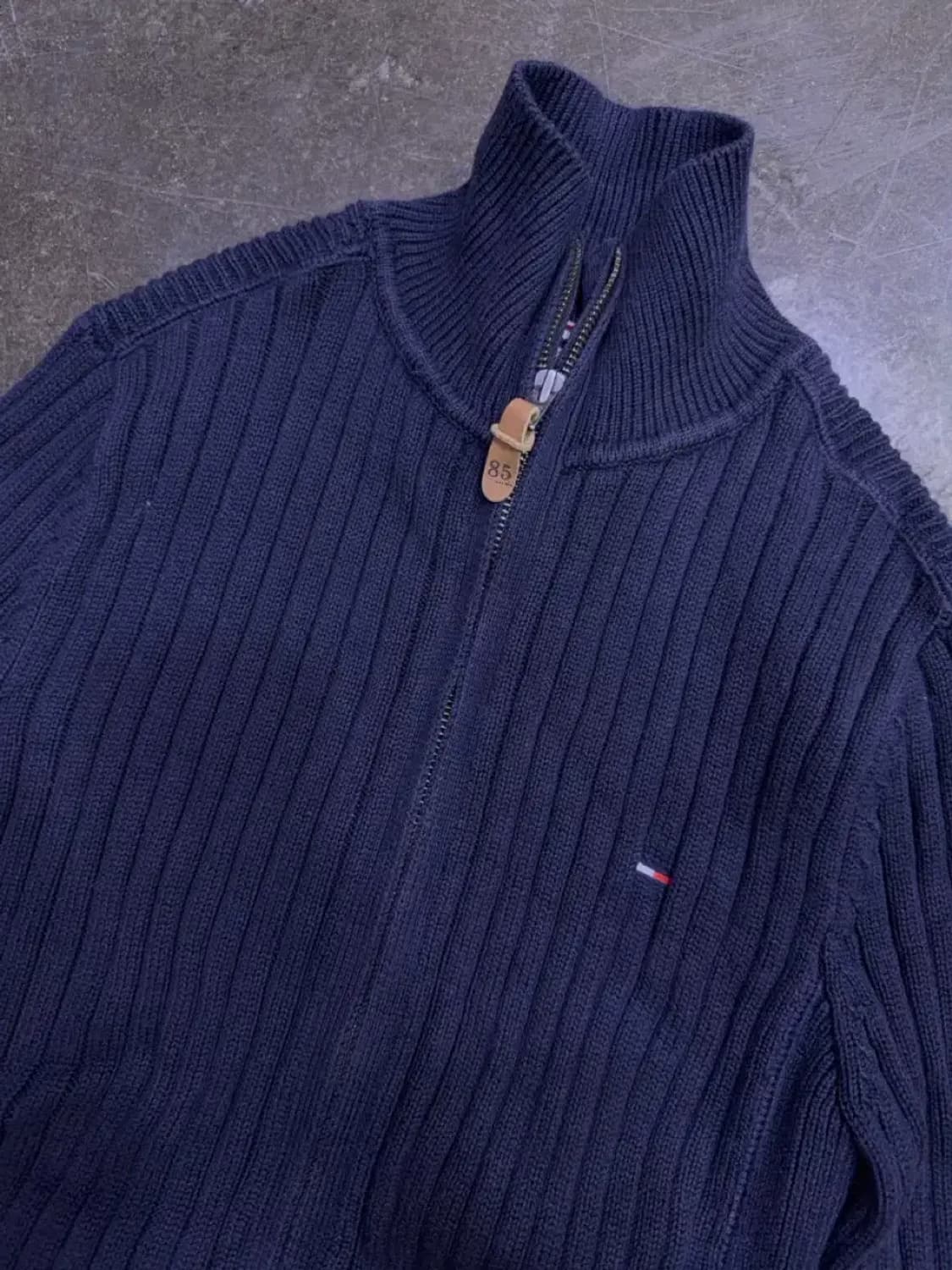 타미힐피거 니트 집업 니트 가디건 자켓 네이비 S 상품이미지3