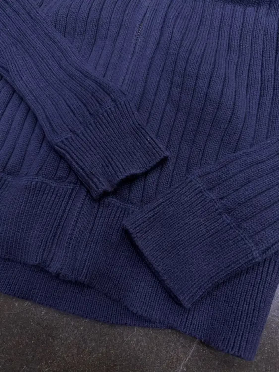 타미힐피거 니트 집업 니트 가디건 자켓 네이비 S 상품이미지5