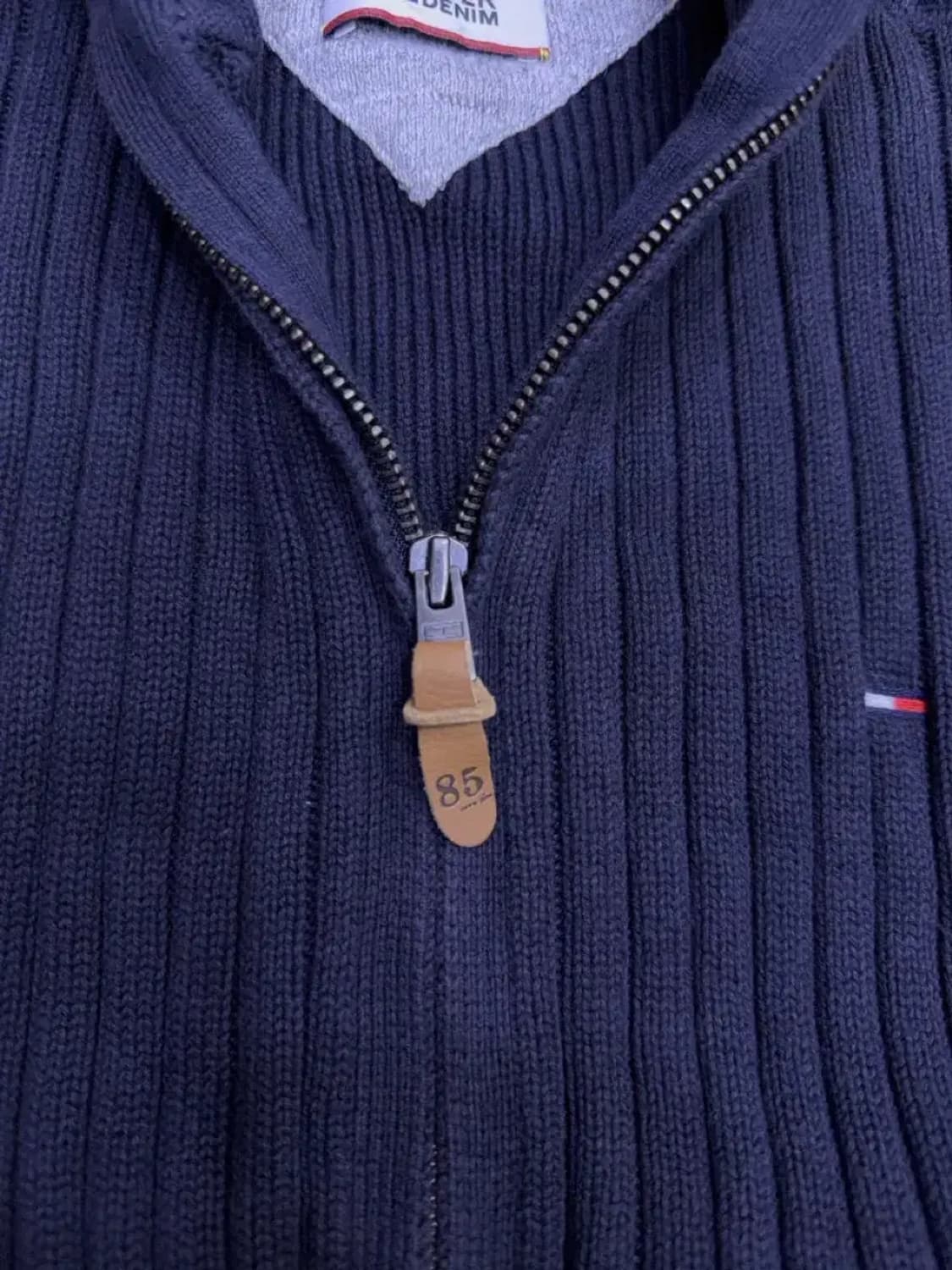 타미힐피거 니트 집업 니트 가디건 자켓 네이비 S 상품이미지6