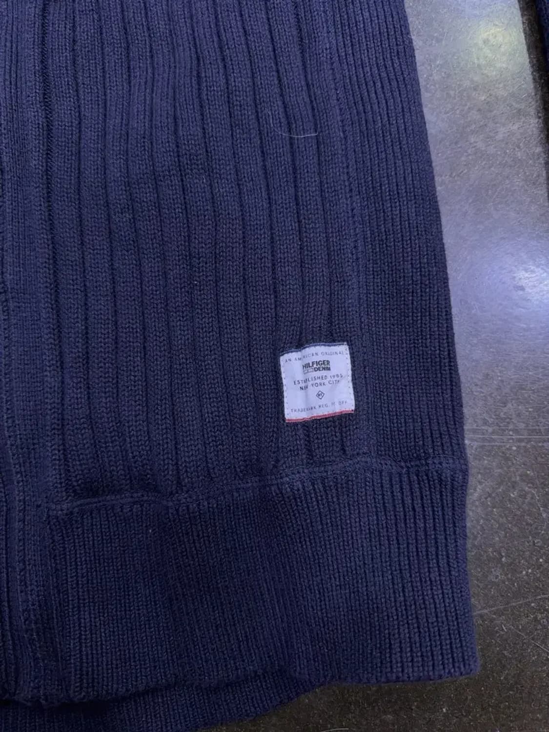 타미힐피거 니트 집업 니트 가디건 자켓 네이비 S 상품이미지8