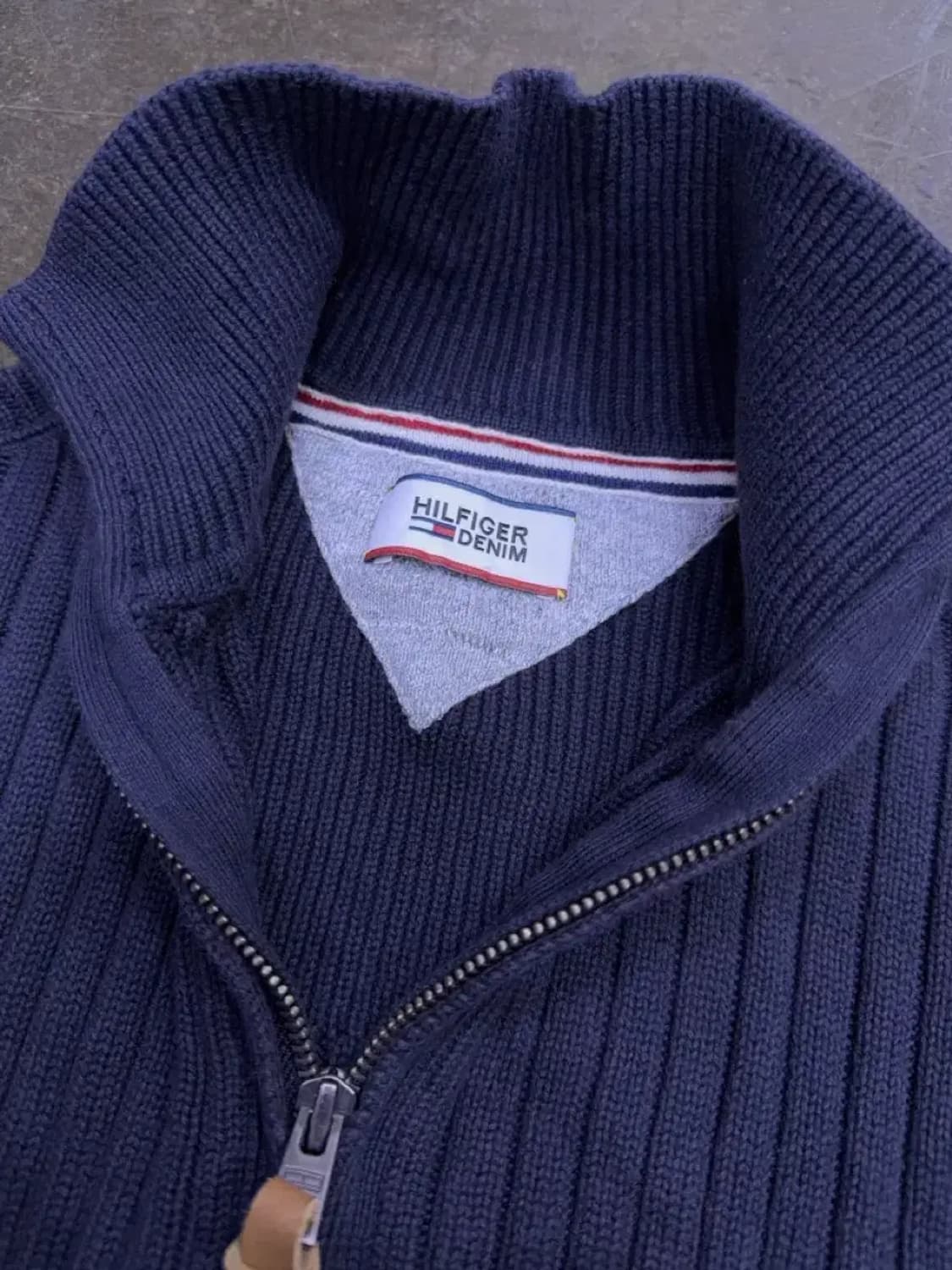 타미힐피거 니트 집업 니트 가디건 자켓 네이비 S 상품이미지9