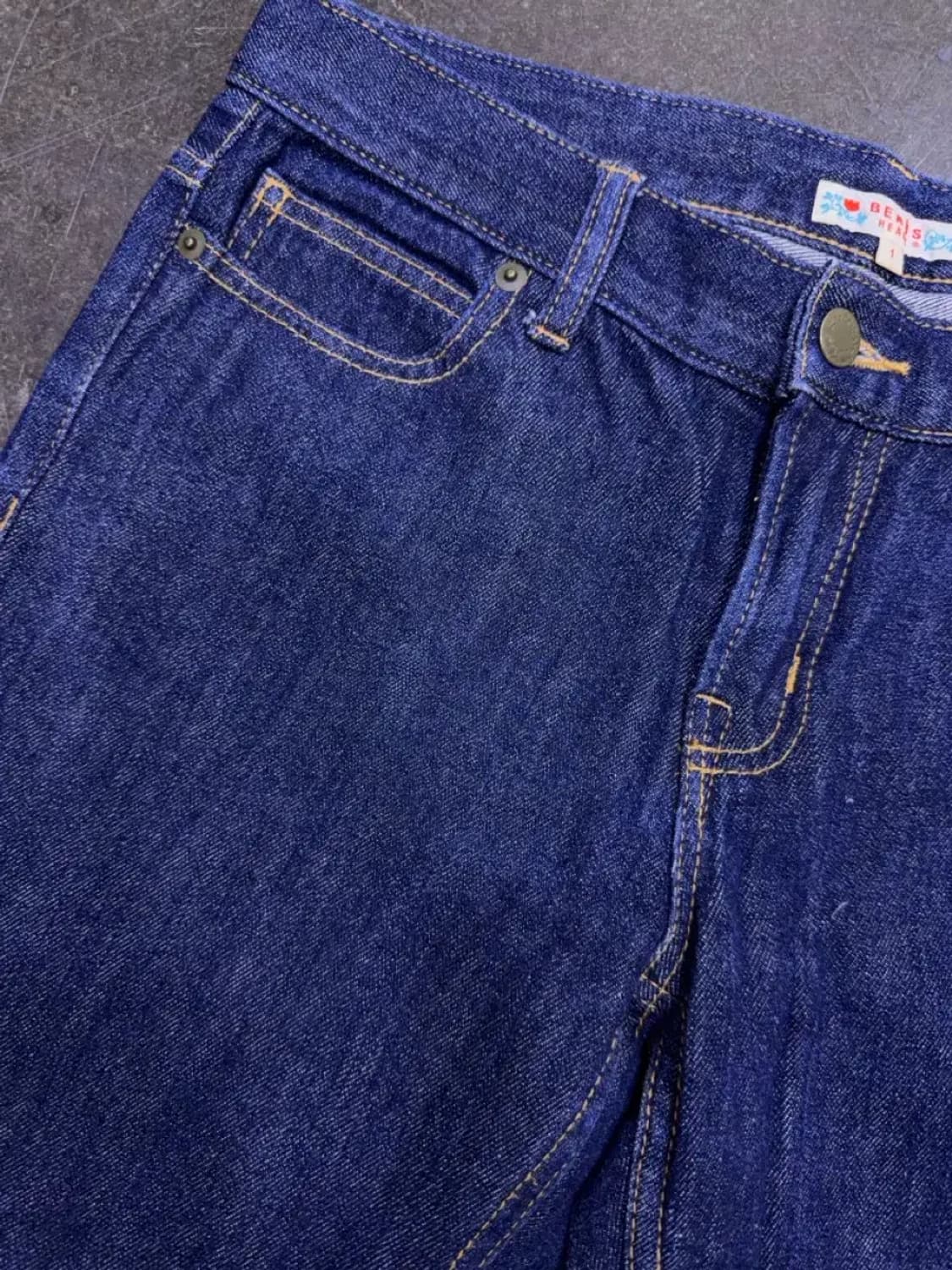 빔즈 하트 딥인디고 슬림 데님팬츠 1사이즈 상품이미지4