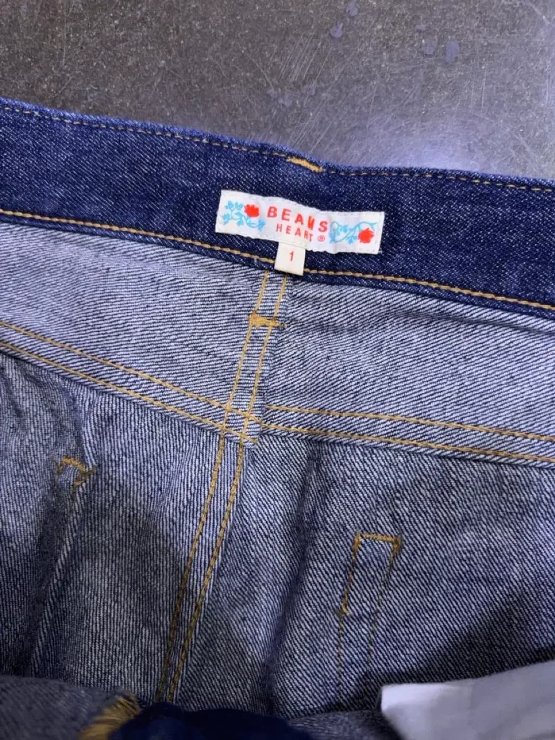 빔즈 하트 딥인디고 슬림 데님팬츠 1사이즈 상품이미지9