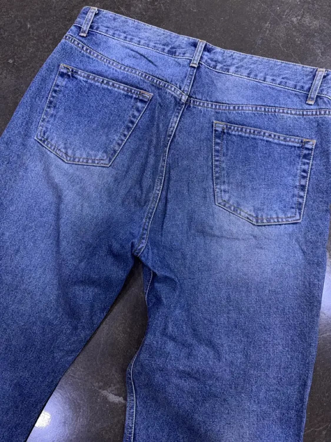 유니폼브릿지 핀턱 와이드 워싱 데님팬츠 XL 상품이미지6