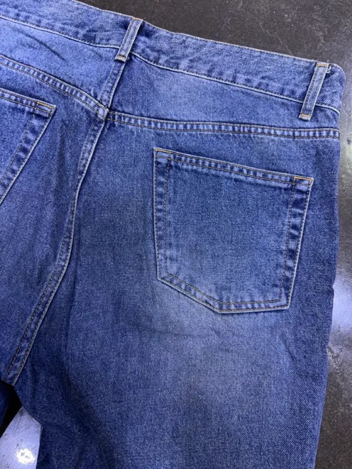 유니폼브릿지 핀턱 와이드 워싱 데님팬츠 XL 상품이미지7