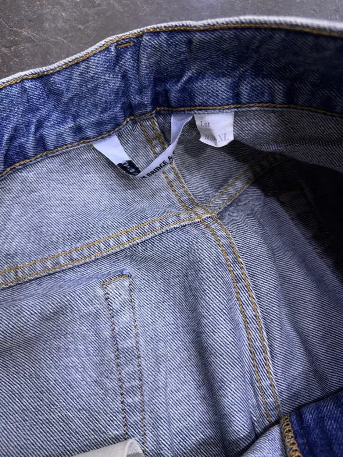 유니폼브릿지 핀턱 와이드 워싱 데님팬츠 XL 상품이미지8