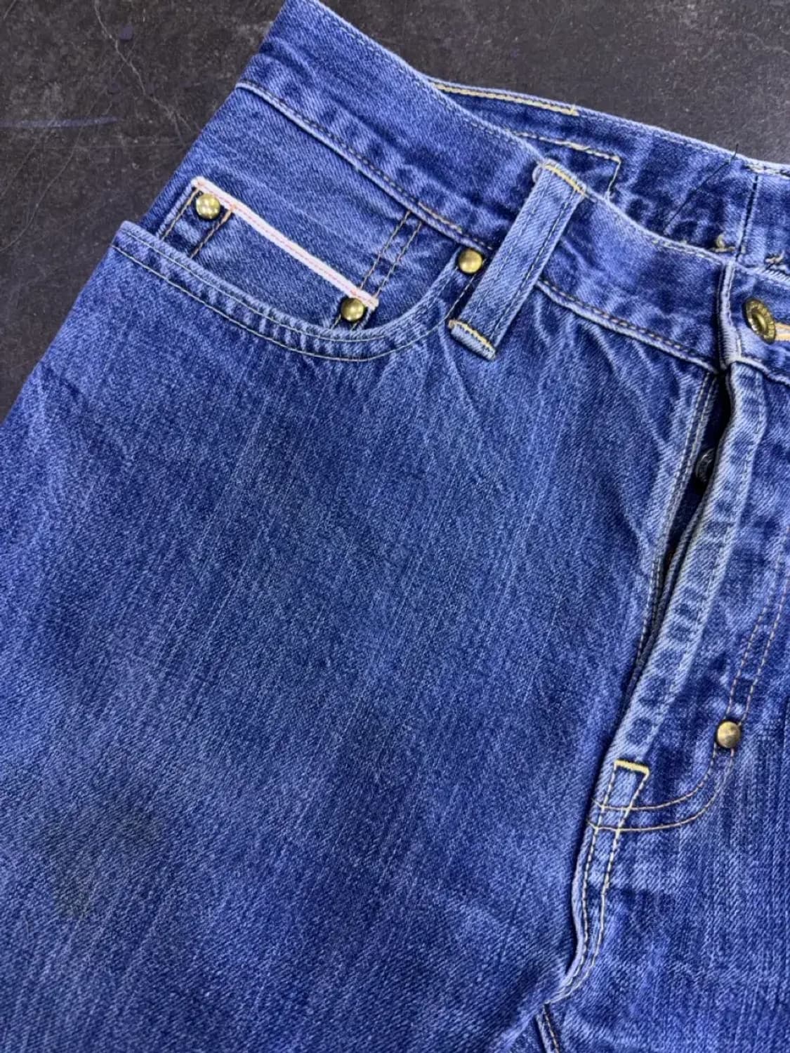 Gap 갭 셀비지 버튼플라이 래귤러핏 빈티지 데님팬츠 28 상품이미지3