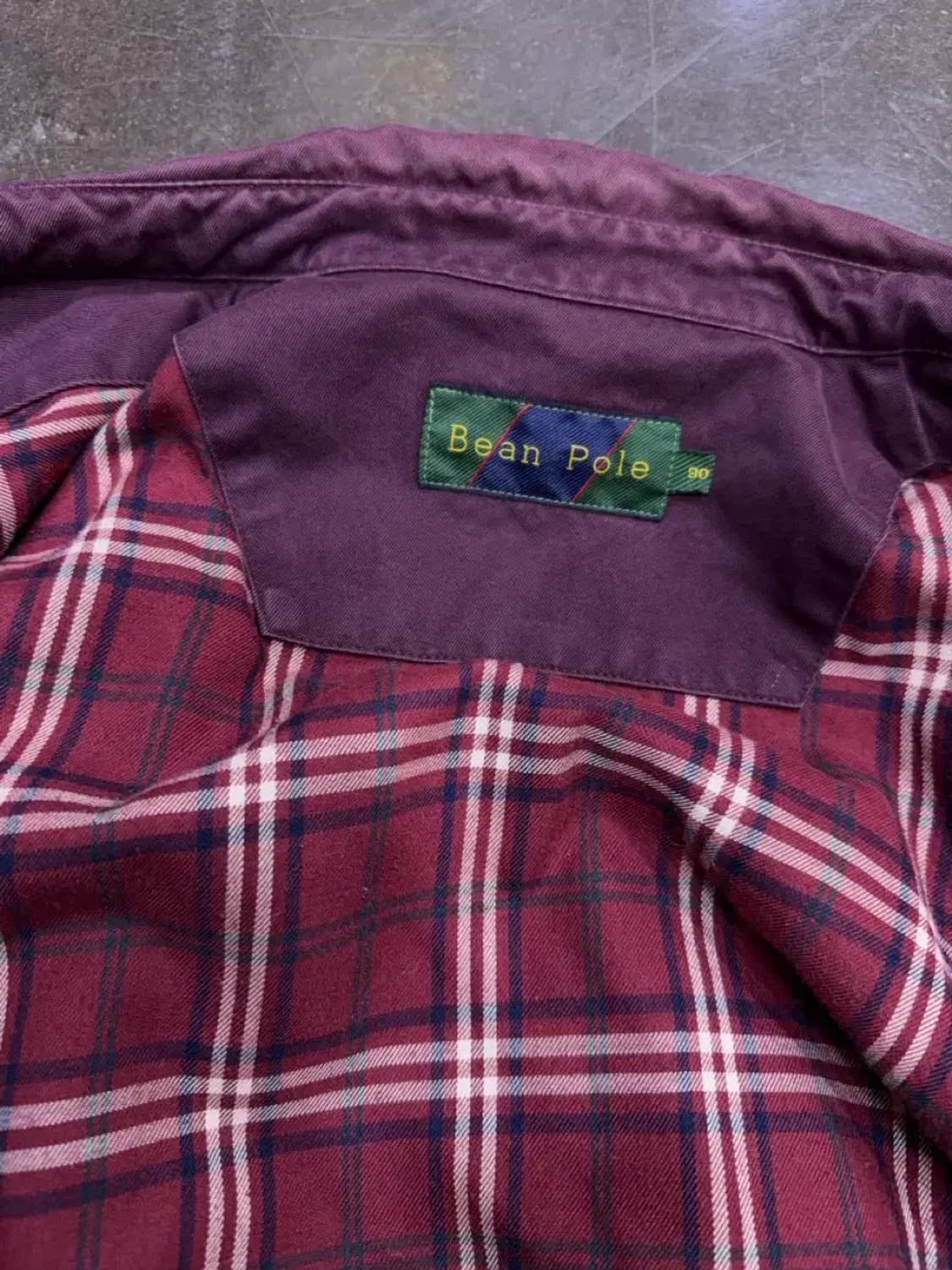 빈폴 클래식 헤링턴 자켓 버건디 스윙탑 90 상품이미지8