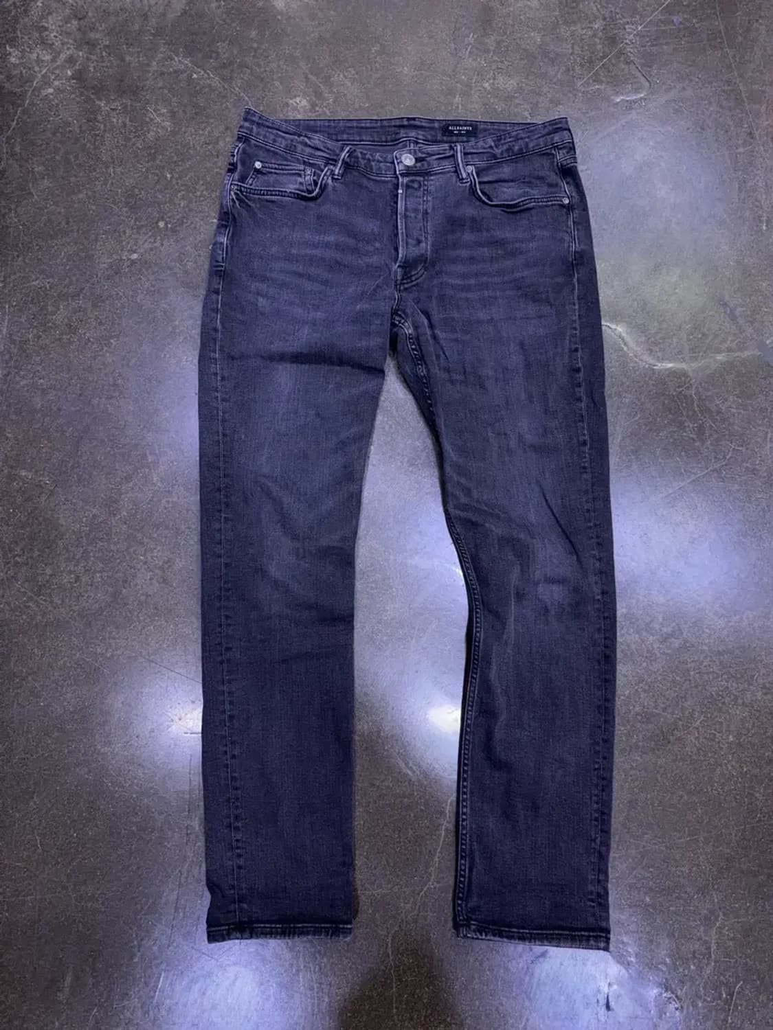 올세인츠 렉스 슬림 스트레이트핏 스트레치 데님팬츠 34 상품이미지1