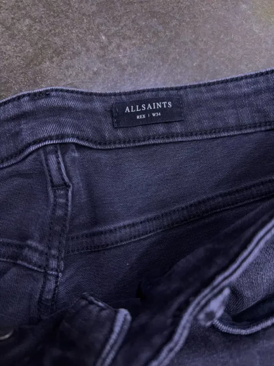 올세인츠 렉스 슬림 스트레이트핏 스트레치 데님팬츠 34 상품이미지10