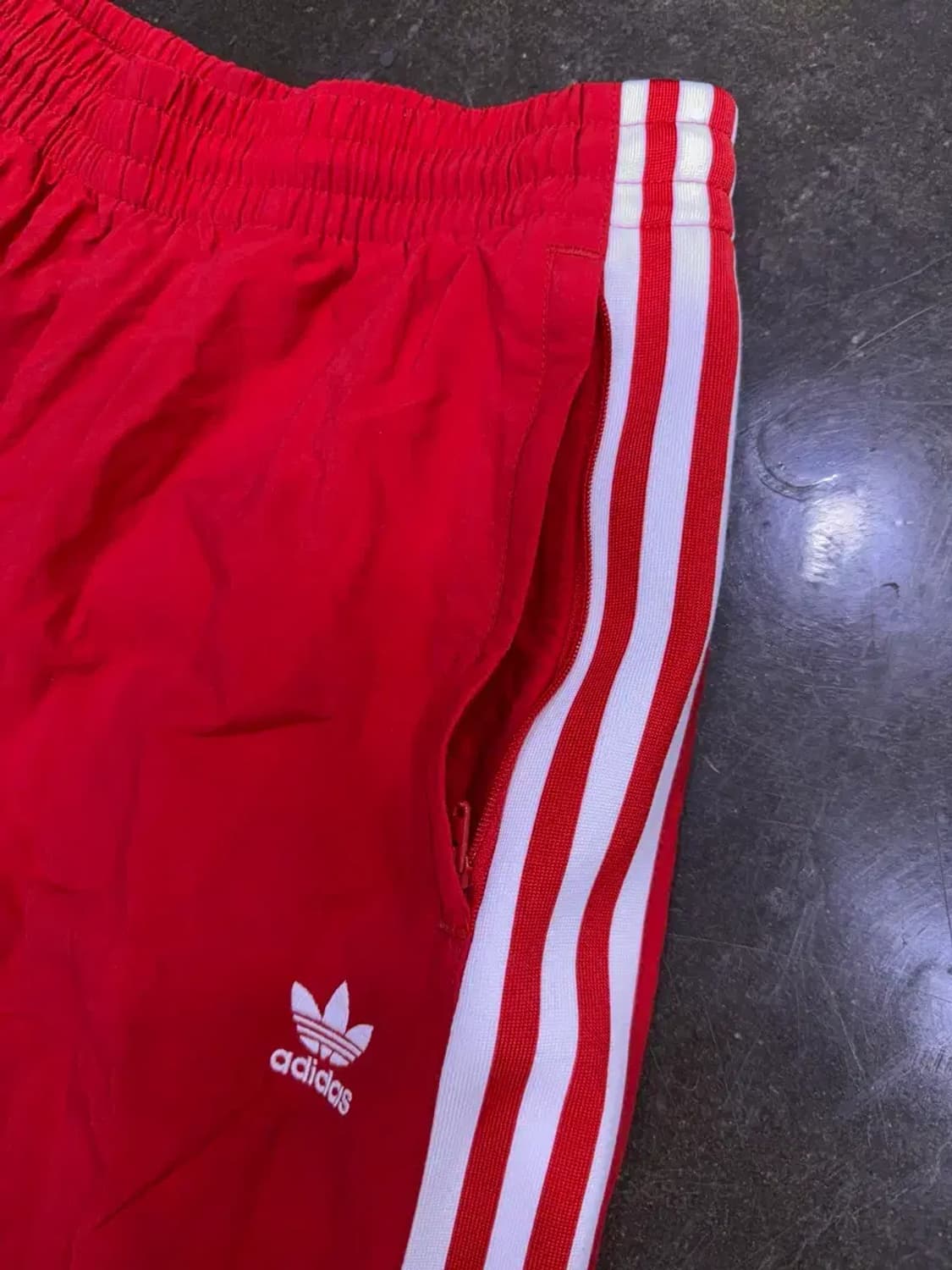아디다스 오리지널 삼선 락업 트랙팬츠 레드 L 상품이미지6