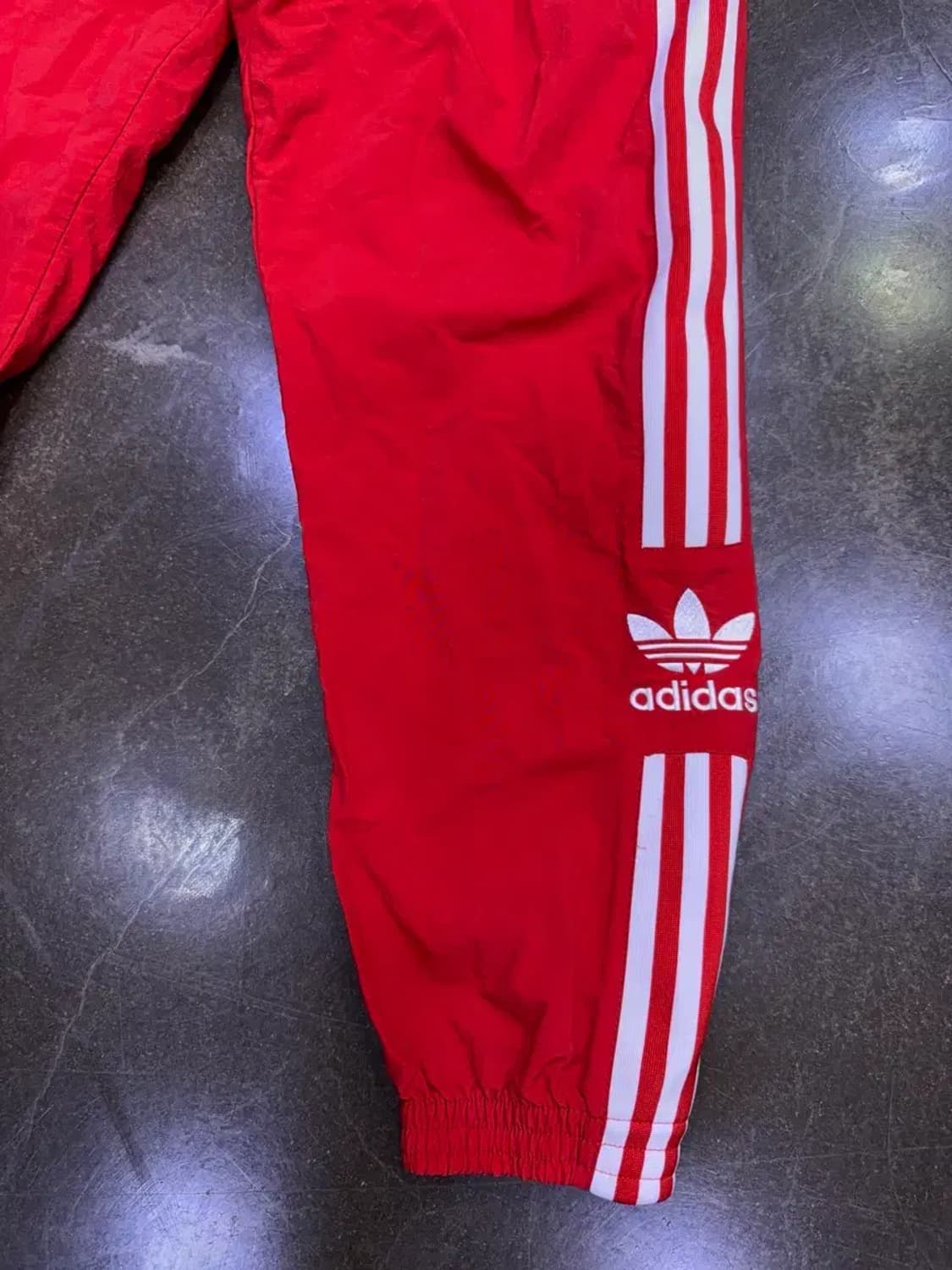 아디다스 오리지널 삼선 락업 트랙팬츠 레드 L 상품이미지8