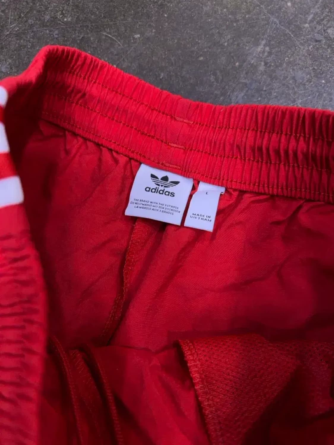 아디다스 오리지널 삼선 락업 트랙팬츠 레드 L 상품이미지9