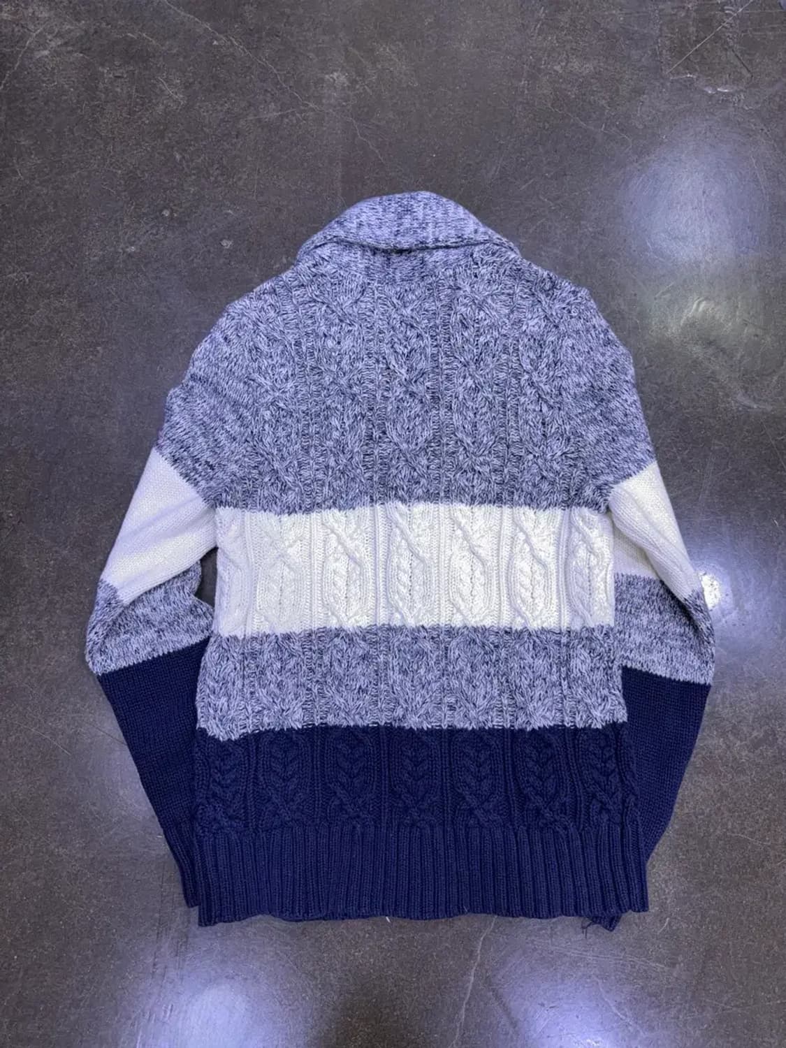 타미힐피거 케이블 배색 숄카라 넥 가디건 스웨터 S 상품이미지2