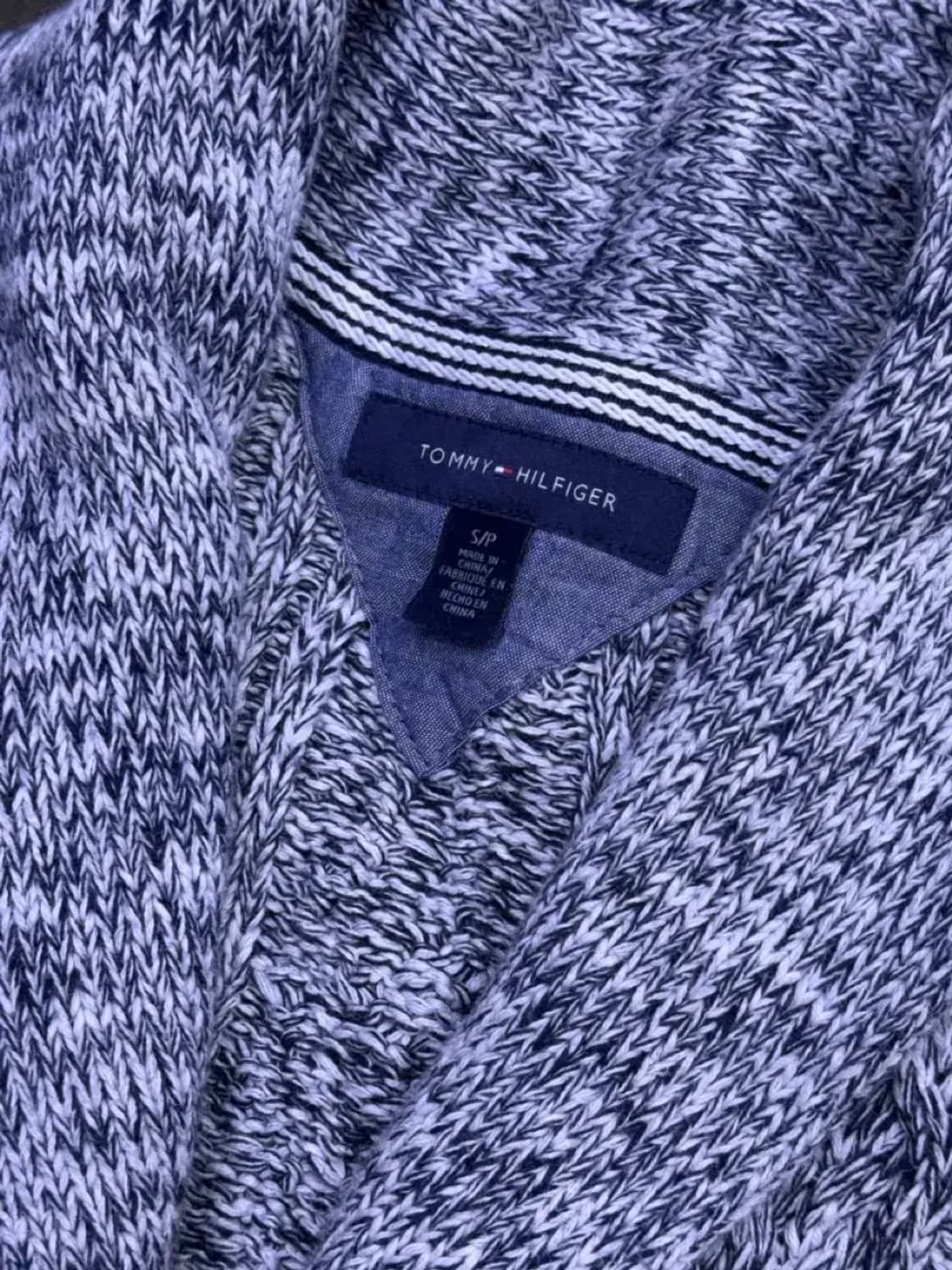 타미힐피거 케이블 배색 숄카라 넥 가디건 스웨터 S 상품이미지4