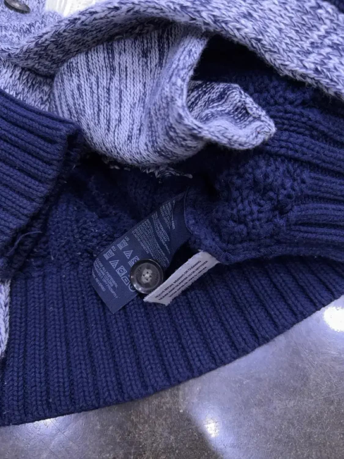 타미힐피거 케이블 배색 숄카라 넥 가디건 스웨터 S 상품이미지8