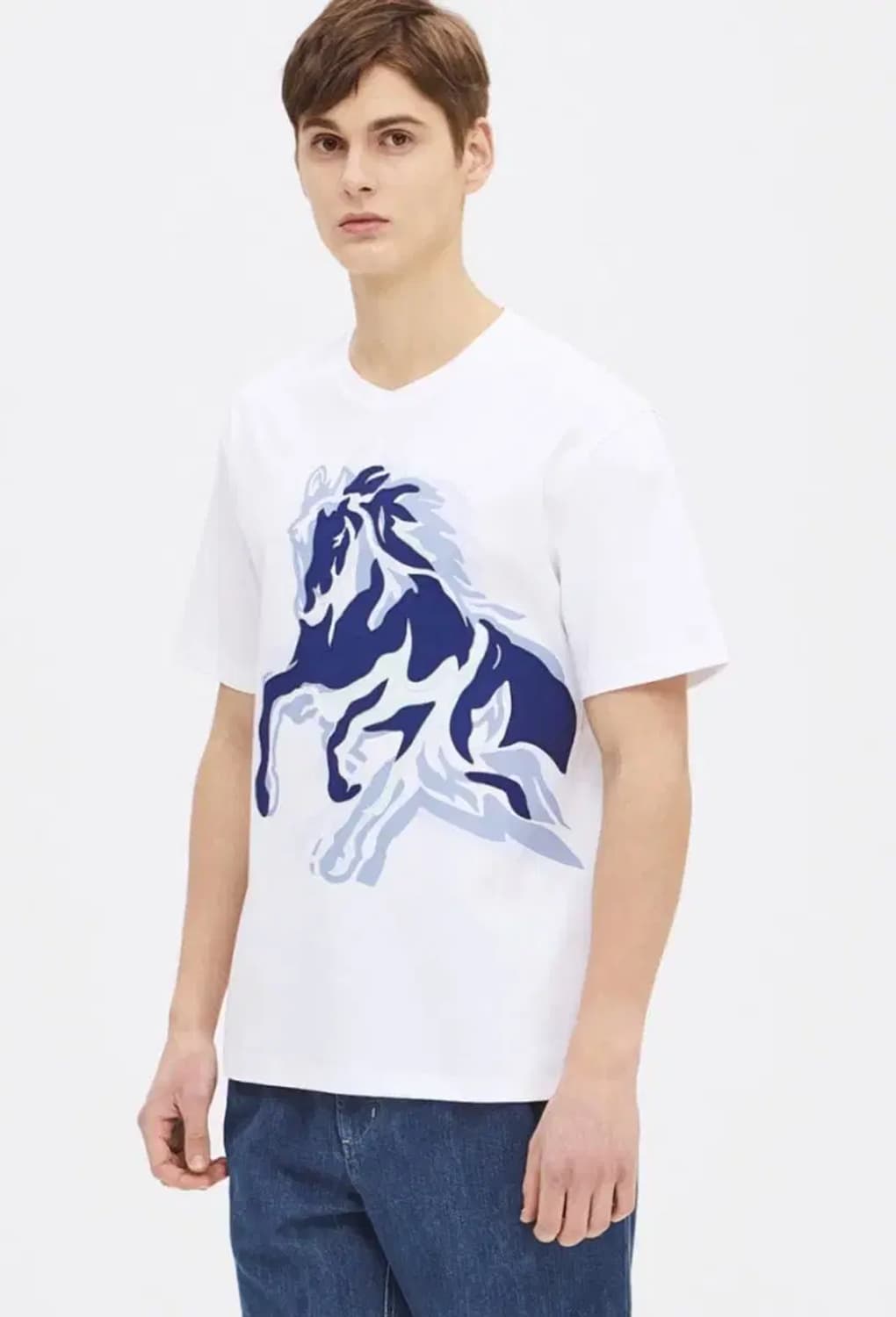 타임옴므 런닝 홀스 말 레이어드 패치 반팔티 95 상품이미지1