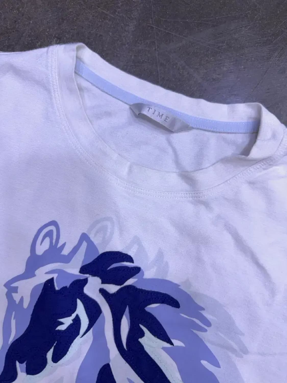 타임옴므 런닝 홀스 말 레이어드 패치 반팔티 95 상품이미지4