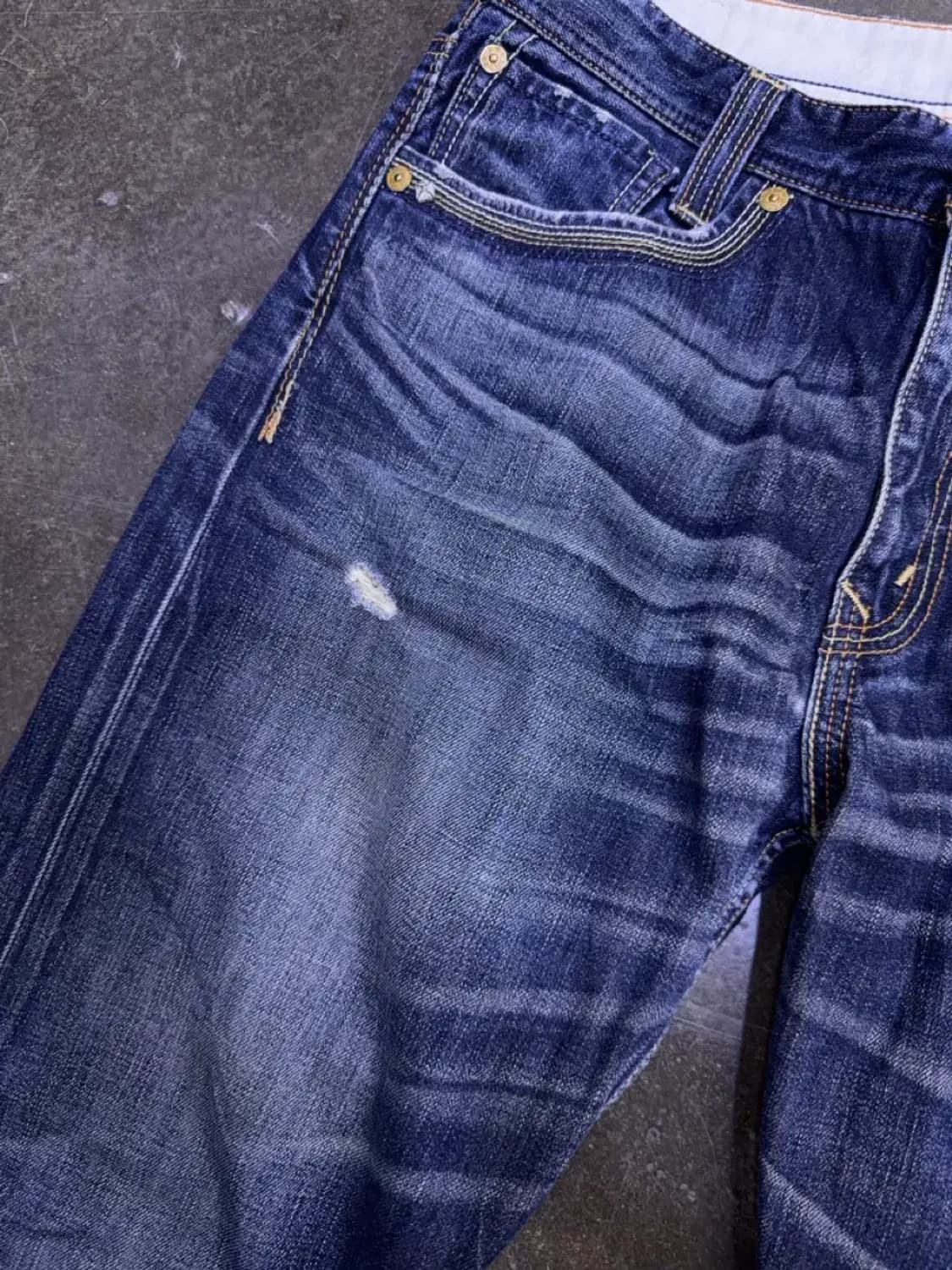 리바이스 523 스트레이트핏 빈티지 워싱 포켓 데님팬츠 34 상품이미지5