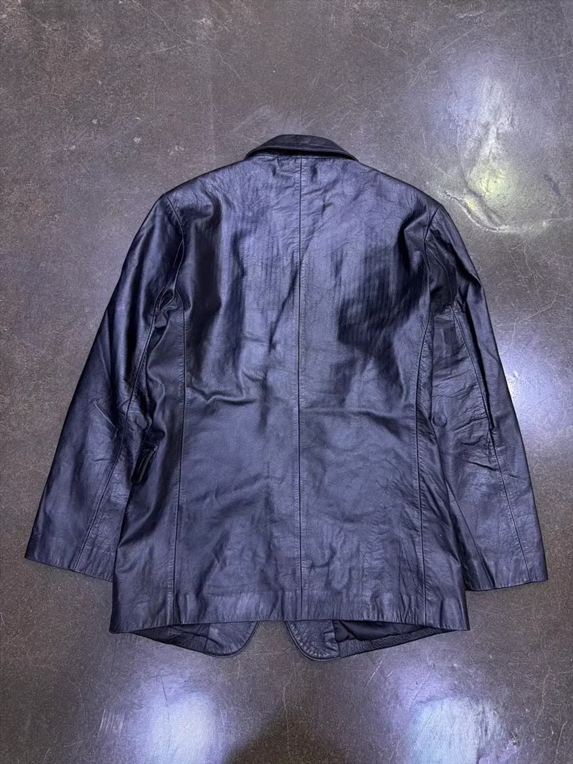 심플 클래식 싱글 3버튼 블레이저 양가죽 레더자켓 M 상품이미지2