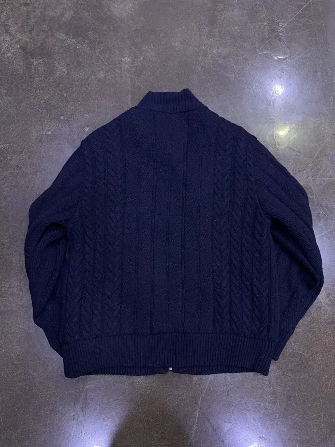 헨리코튼 토끼털 울 캐시미어 블렌드 케이블 니트 집업 자켓 100 상품이미지3