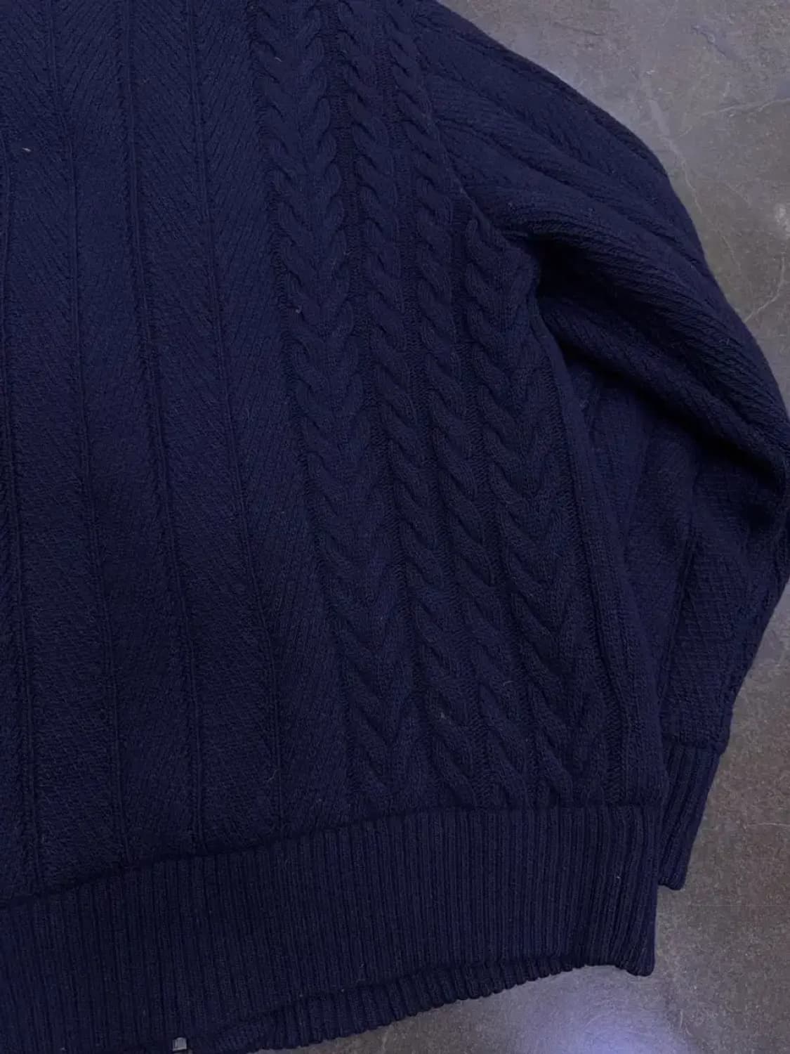 헨리코튼 토끼털 울 캐시미어 블렌드 케이블 니트 집업 자켓 100 상품이미지7