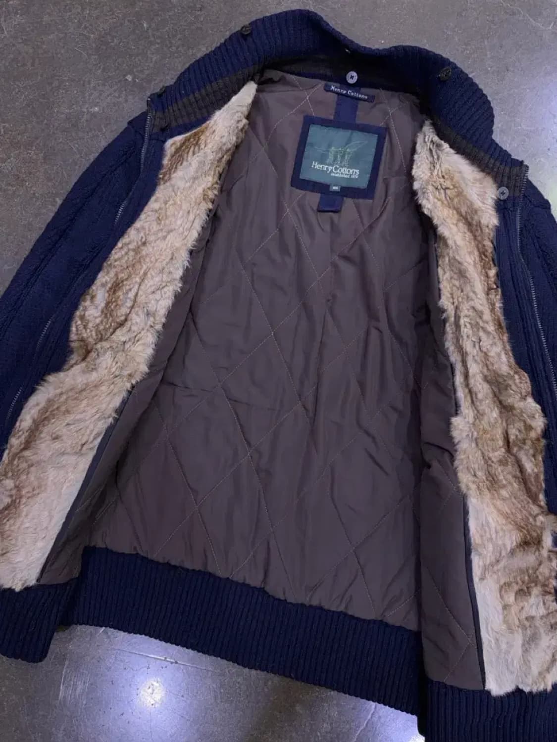 헨리코튼 토끼털 울 캐시미어 블렌드 케이블 니트 집업 자켓 100 상품이미지9