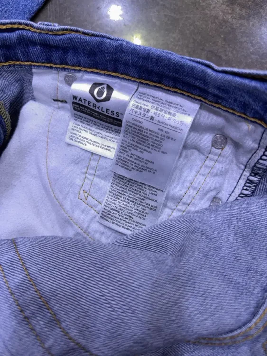 리바이스 510 슬림 스트레이트핏 중청 워싱 데님팬츠 32 상품이미지8