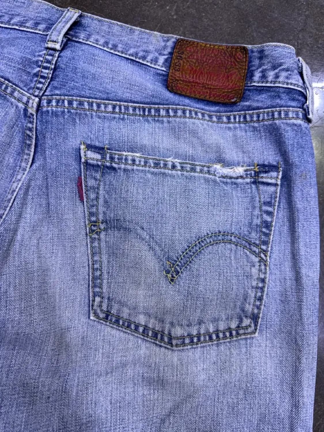 리바이스 503 빈티지 00's 데미지 스트레이트핏 데님팬츠 36 상품이미지7