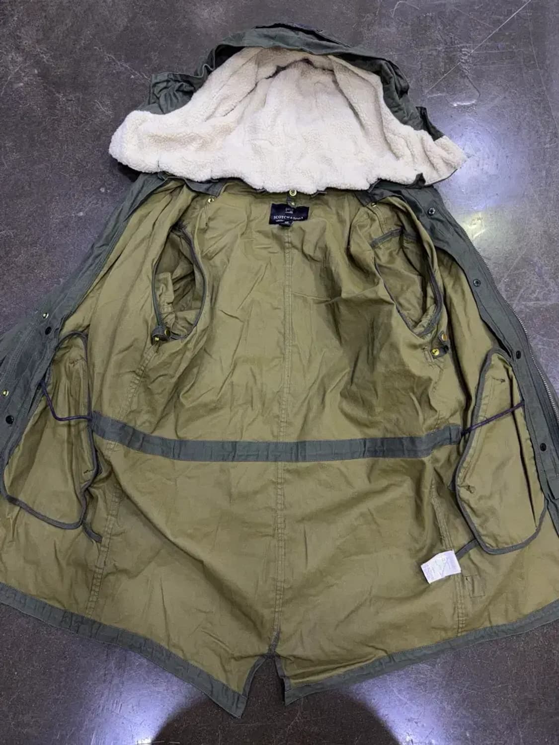 스카치앤소다 피쉬테일 M65 파카 후드 야상자켓 올리브 M 상품이미지8