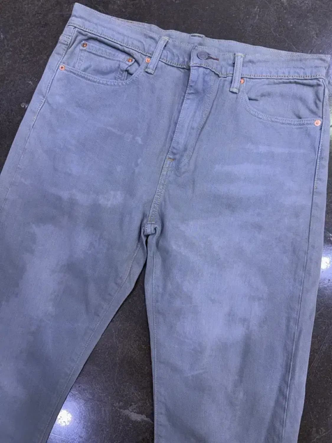 리바이스 슬림 스트레이트핏 타이 워싱 그레이 데님팬츠 32 상품이미지3