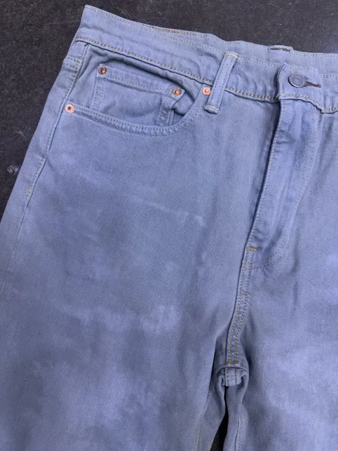 리바이스 슬림 스트레이트핏 타이 워싱 그레이 데님팬츠 32 상품이미지4