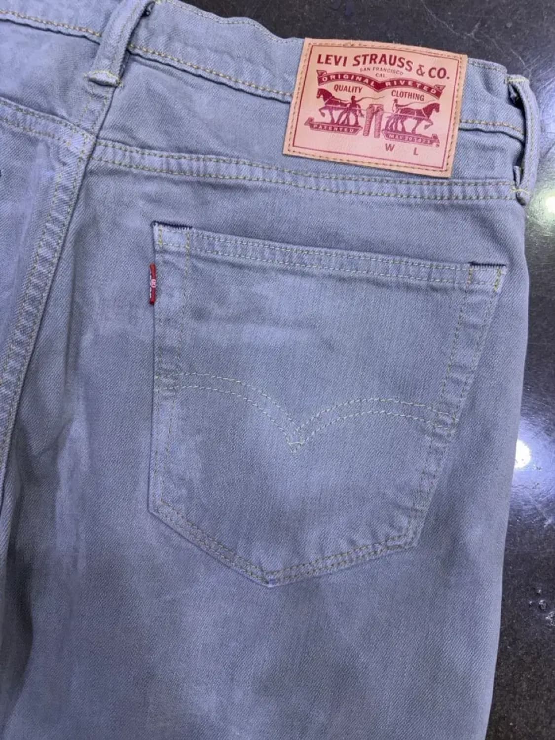 리바이스 슬림 스트레이트핏 타이 워싱 그레이 데님팬츠 32 상품이미지8