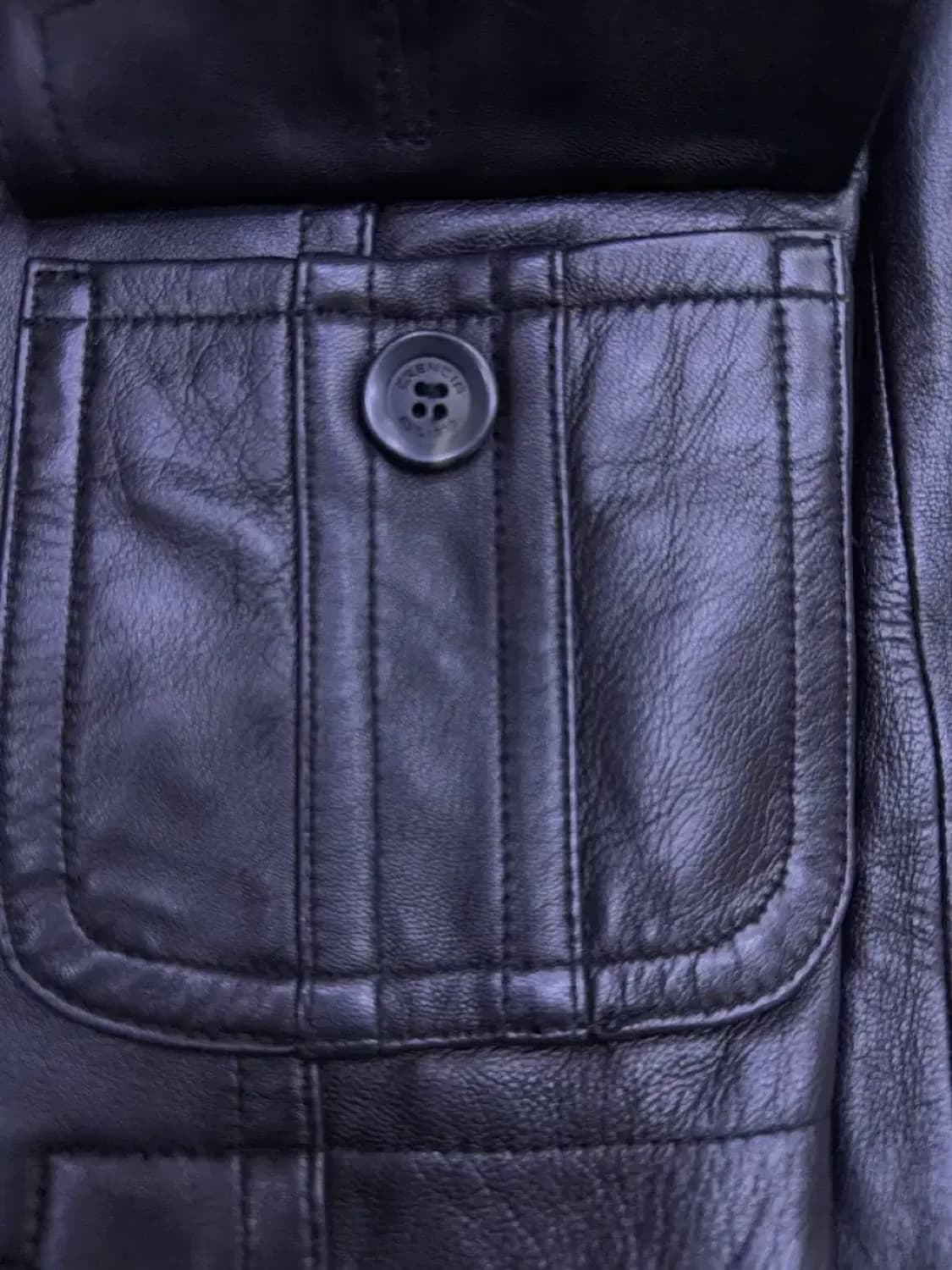 크렌시아 블랙 양가죽 원버튼 싱글 레더 가죽자켓 85 상품이미지5