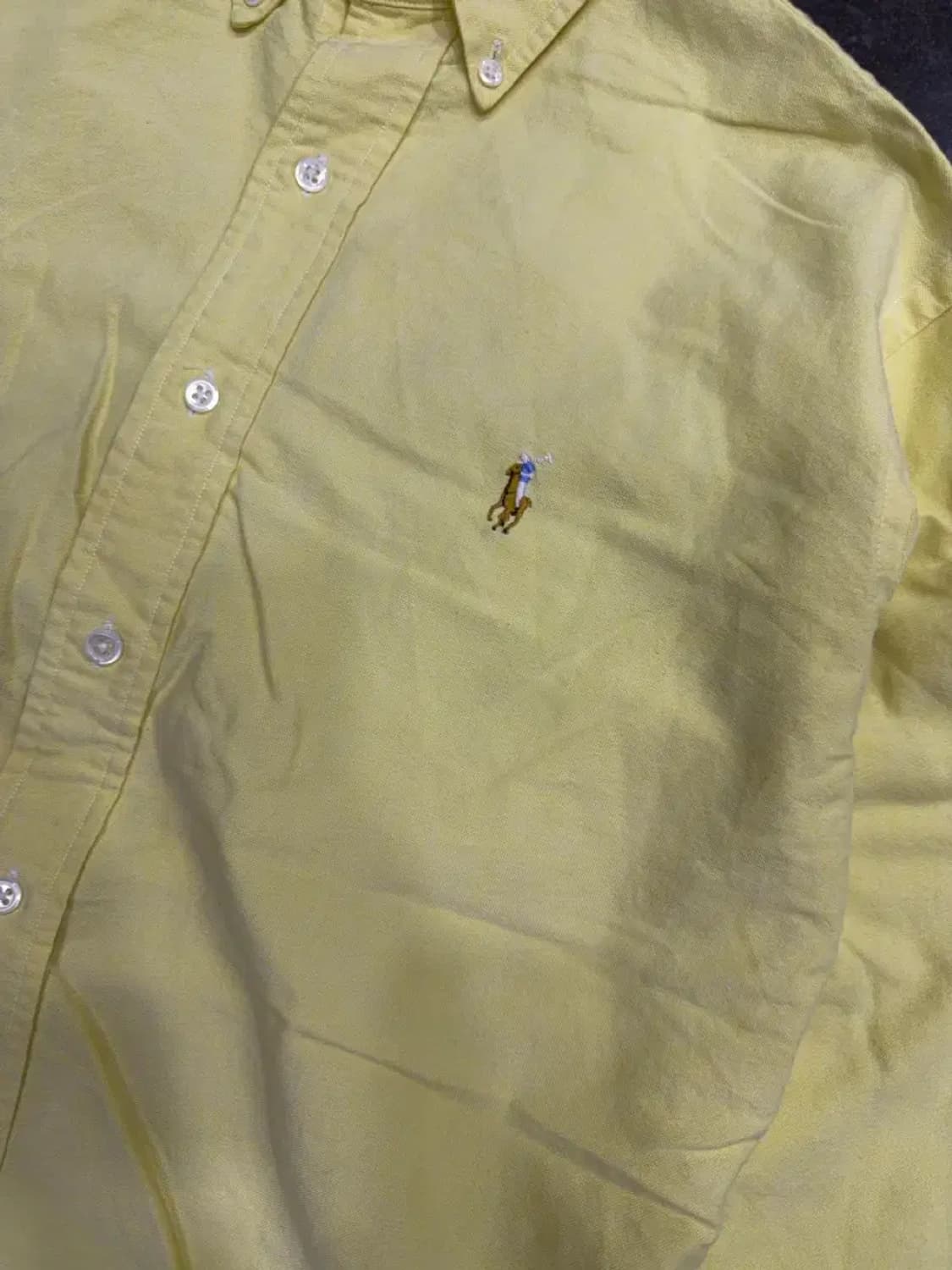 폴로 랄프로렌 캐쥬얼 버튼다운 옥스포드 셔츠 옐로우 46 상품이미지4
