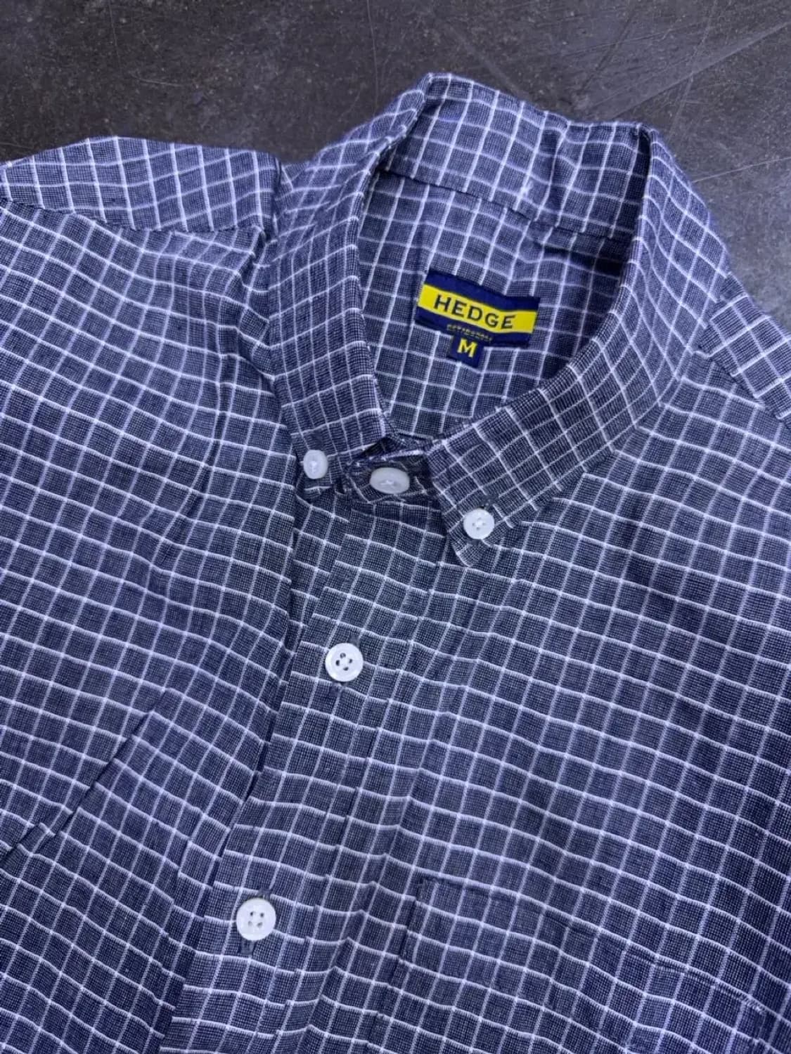 HEDGE 캐쥬얼 버튼다운 체크 셔츠 남방 M 상품이미지3
