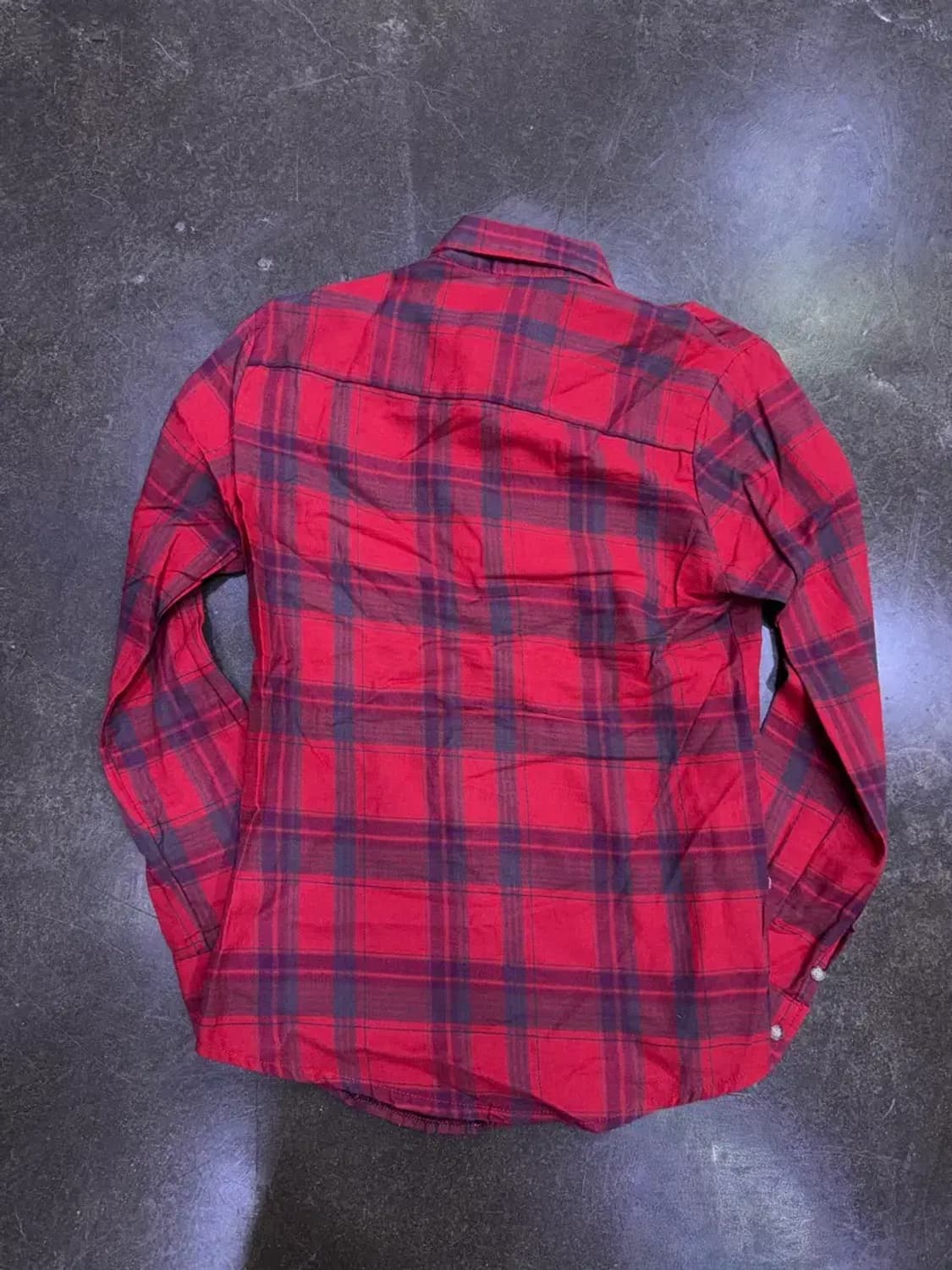 제이후쿠 레드 체크 캐쥬얼 셔츠 남방 M 상품이미지2