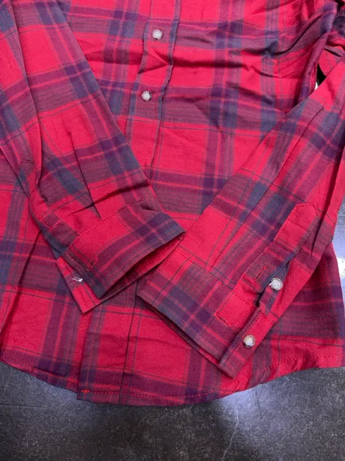 제이후쿠 레드 체크 캐쥬얼 셔츠 남방 M 상품이미지5