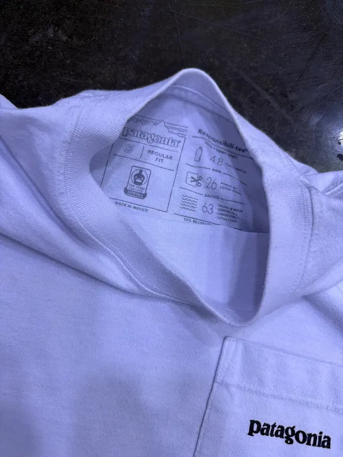 파타고니아 포켓 로고 반팔티셔츠 S 상품이미지5