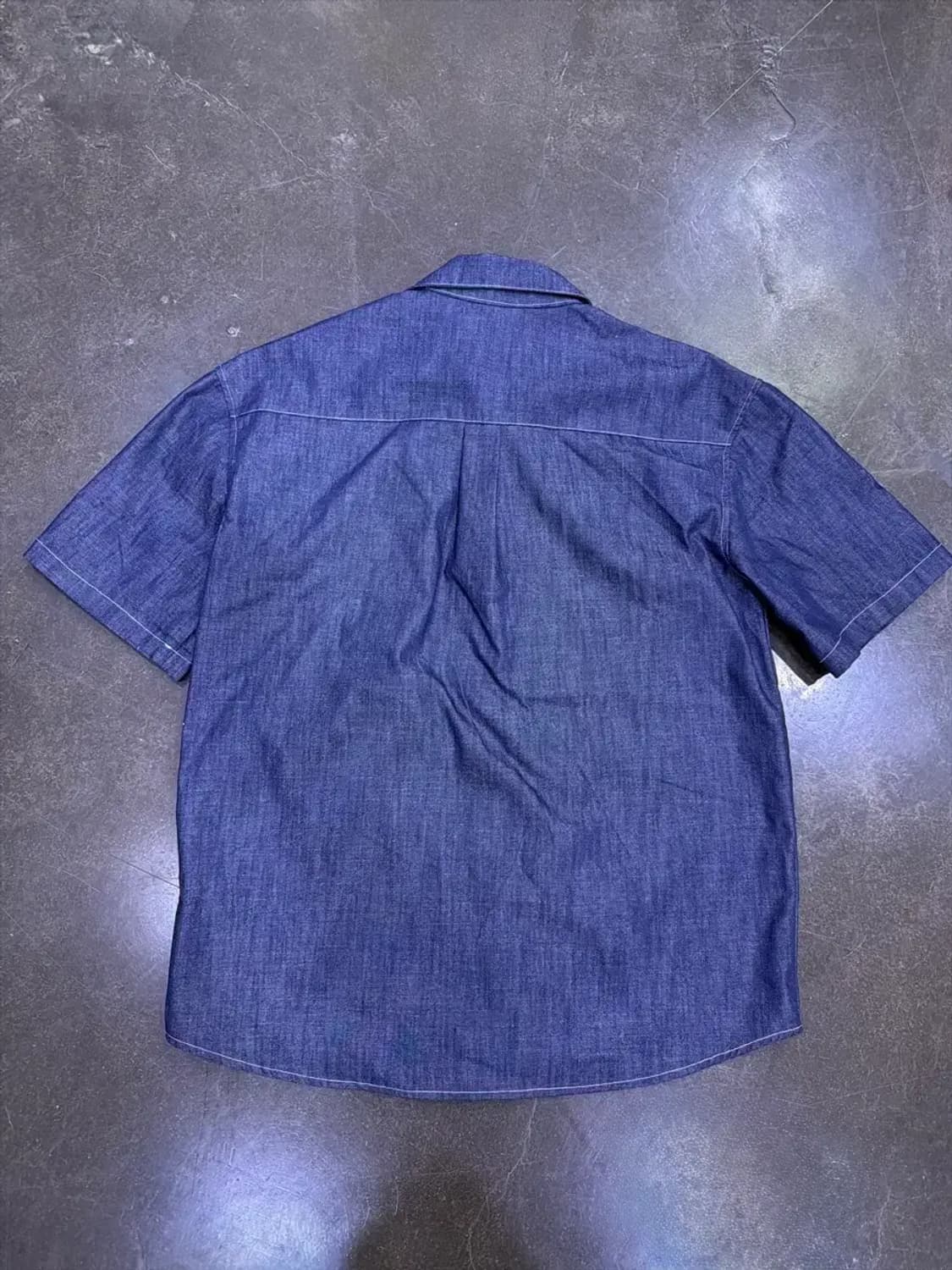 wayne 웨스턴 논페이드 반팔 데님셔츠 F 상품이미지2