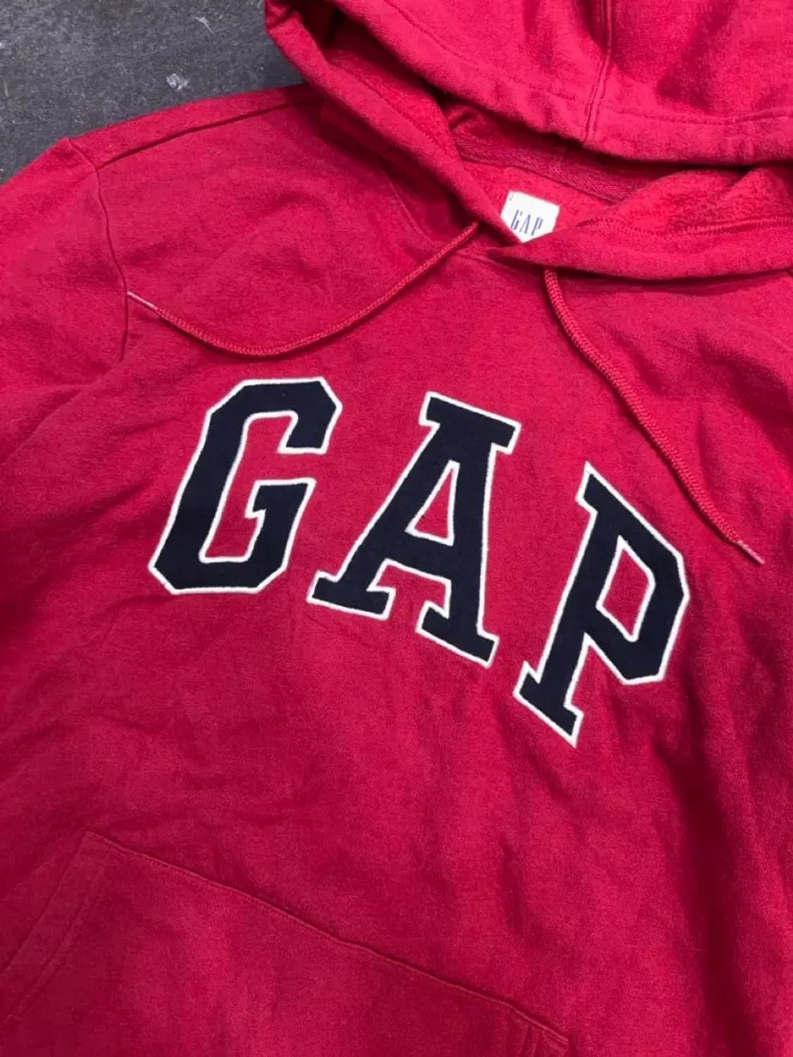 GAP 갭 로고 약기모 후드티 후디 레드 M 상품이미지3