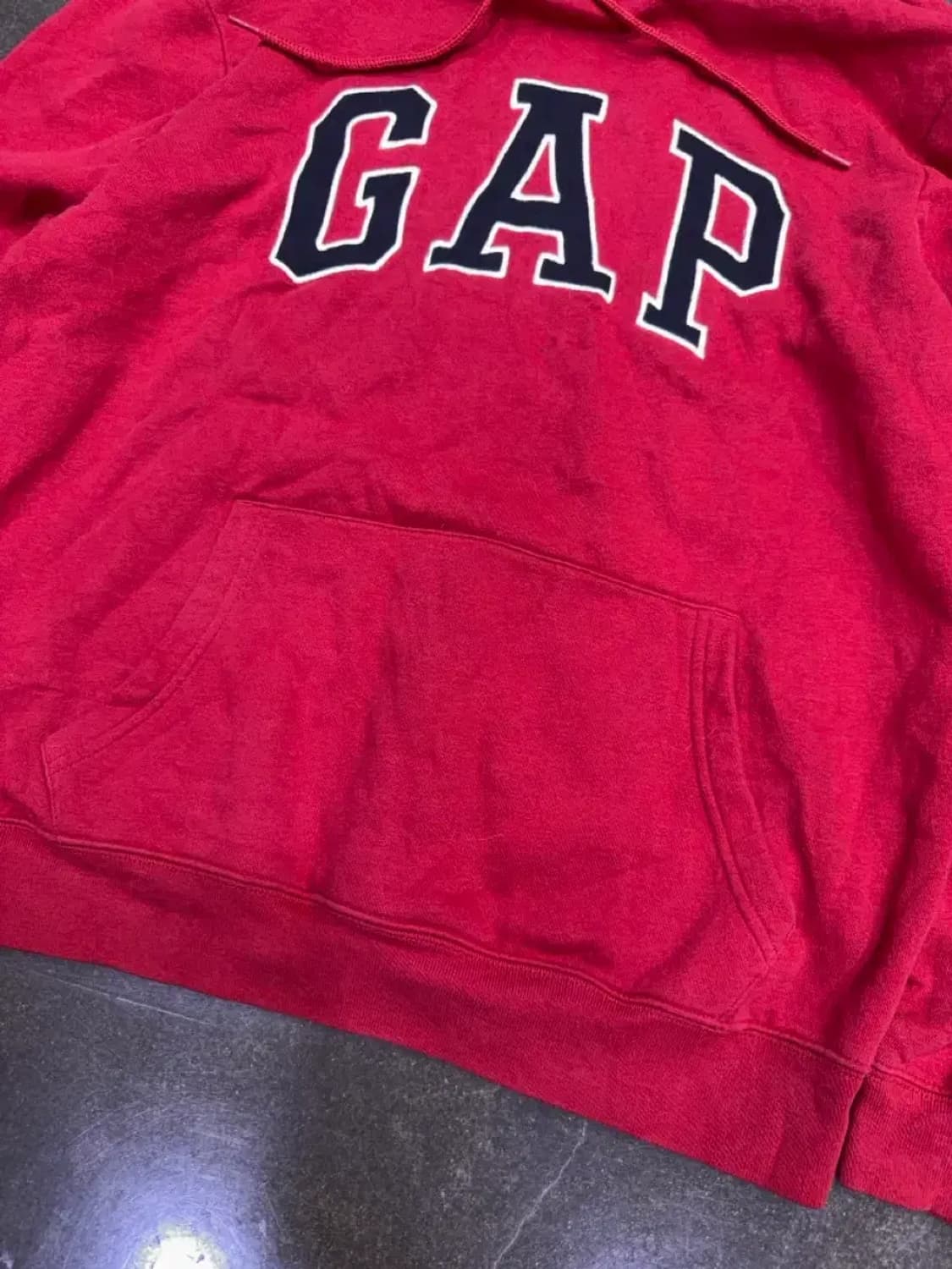 GAP 갭 로고 약기모 후드티 후디 레드 M 상품이미지4