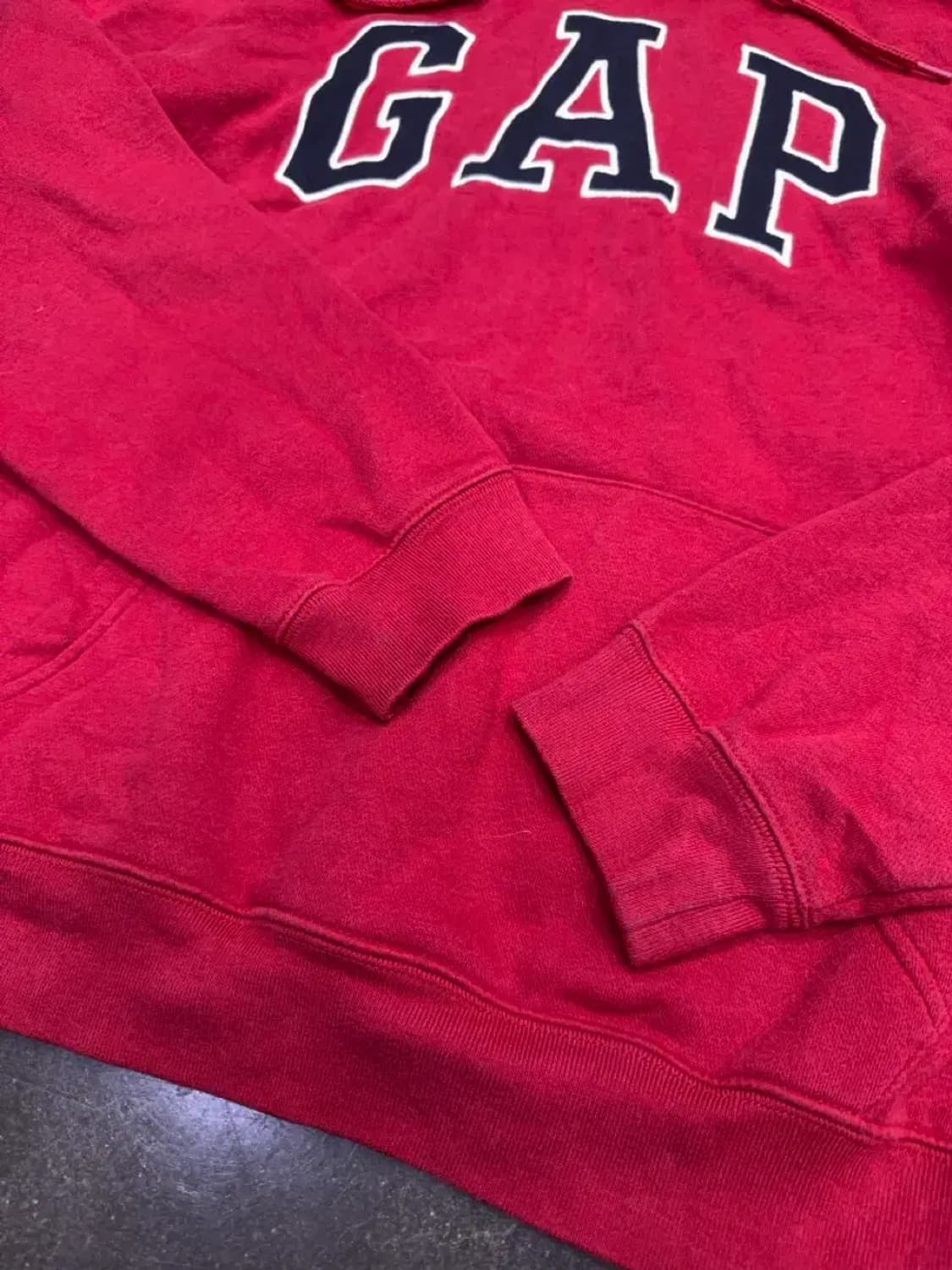 GAP 갭 로고 약기모 후드티 후디 레드 M 상품이미지5